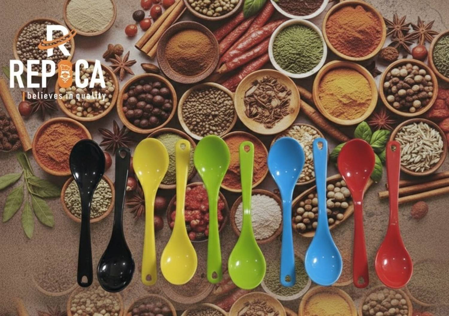 Repoca Repoca Masala Big Spoons Set of 10 Disposable Plastic