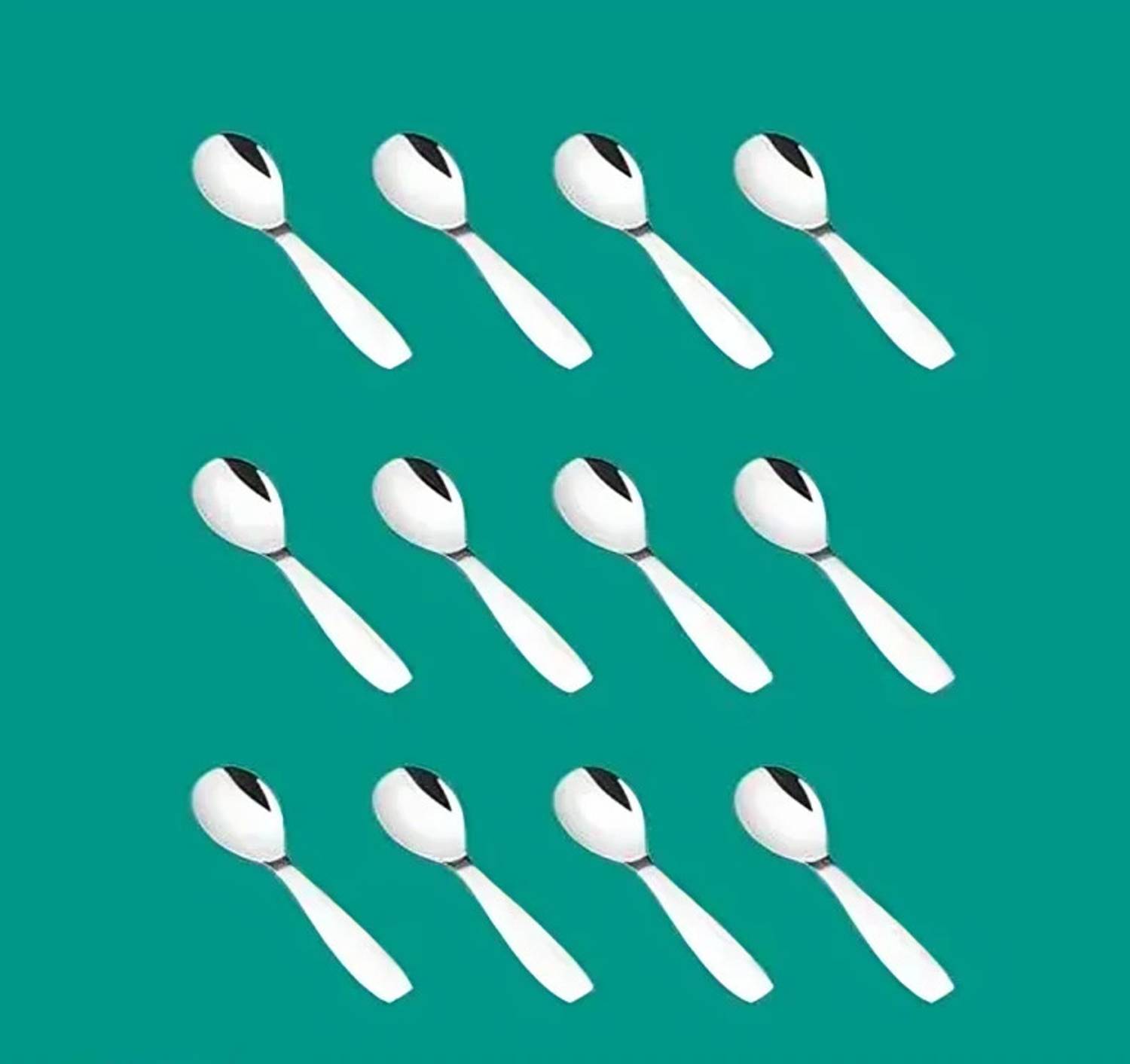 ARSCART 12 masala spoon set Stainless Steel Sugar Spoon Set