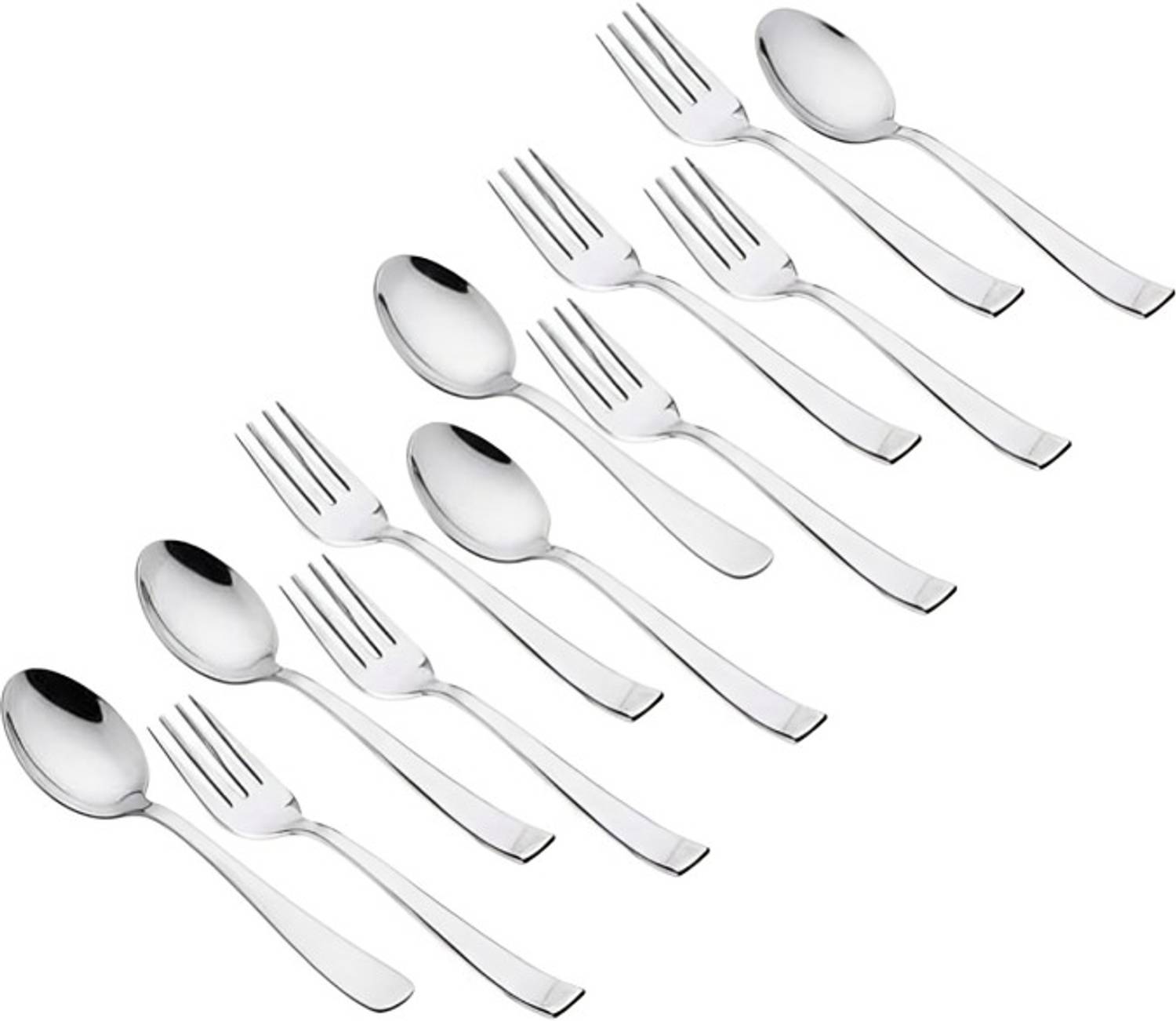 ARSCART Arscart Baby Spoon 6pc | Baby Fork 6Pc Stainless Steel Table Spoon Set