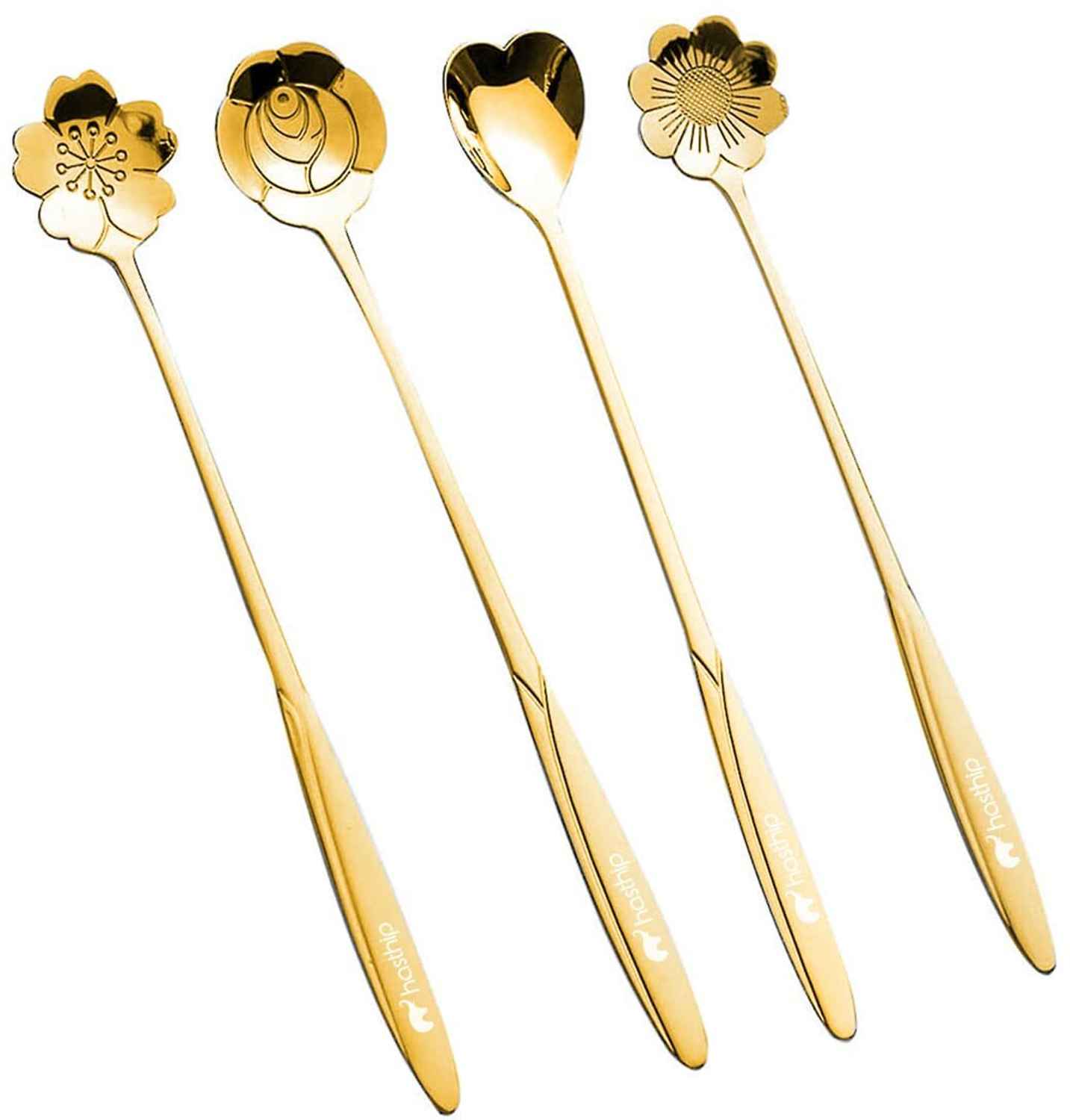 Image of PRYFIL Dessert Spoon Set for Coffee, Tea, Cake Pastry, Kitchen Tableware Steel Cutlery Set (Pack of 4)