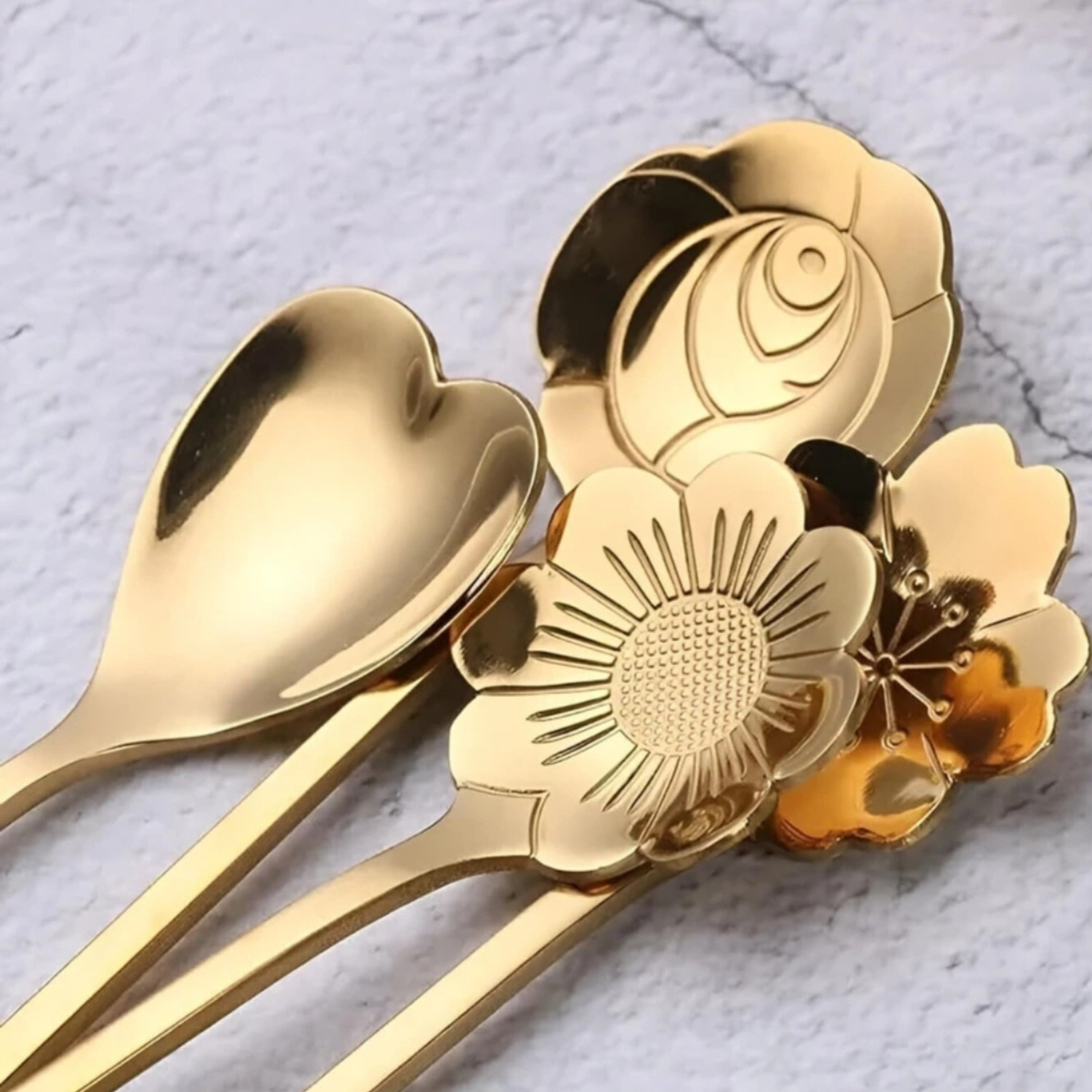 Image of ANUSHRE Steel Coffee Spoon, Cream Spoon, Dessert Spoon, Ice Tea Spoon, Ice-cream Spoon, Tea Spoon Set