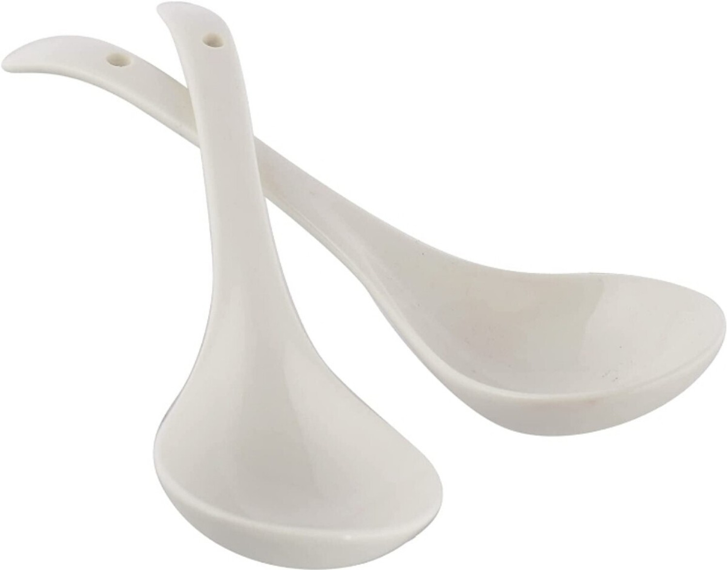 Image of Sarsawal Large Ladle Set Microwave Oven Dishwasher Safe - 9'' inch Disposable Ceramic Serving Spoon Set
