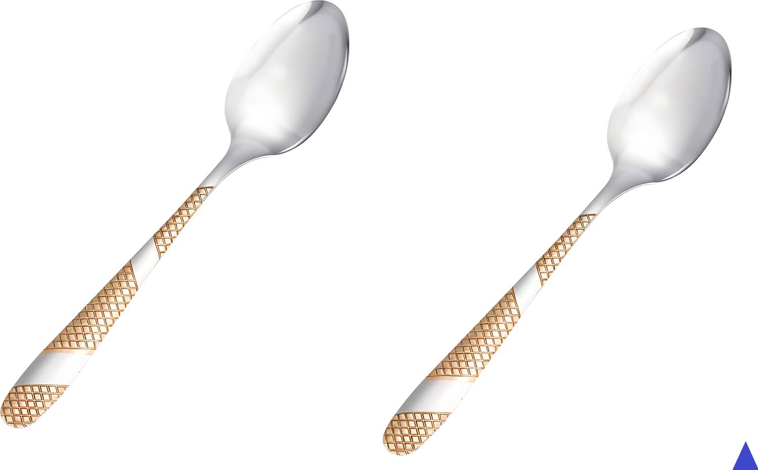 BZILO Stainless Steel Pack Of 2 Modern Minimalism Spoons Embossed Handle D91 Stainless Steel Table Spoon