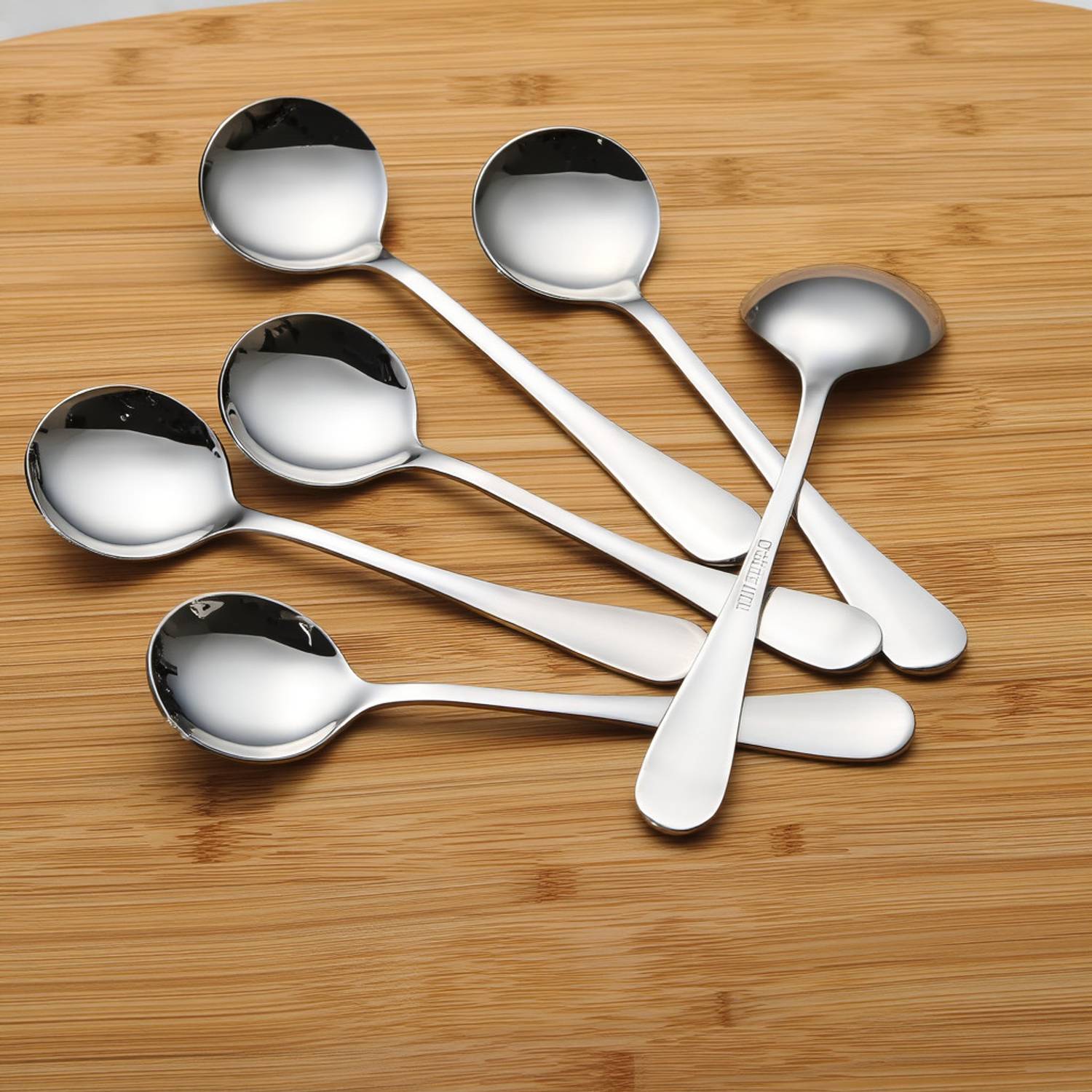 AVISTRA Royal Soup Spoon Pack of 6 Stainless Steel Soup Spoon Set (Pack of 6) Stainless Steel Soup Spoon Set