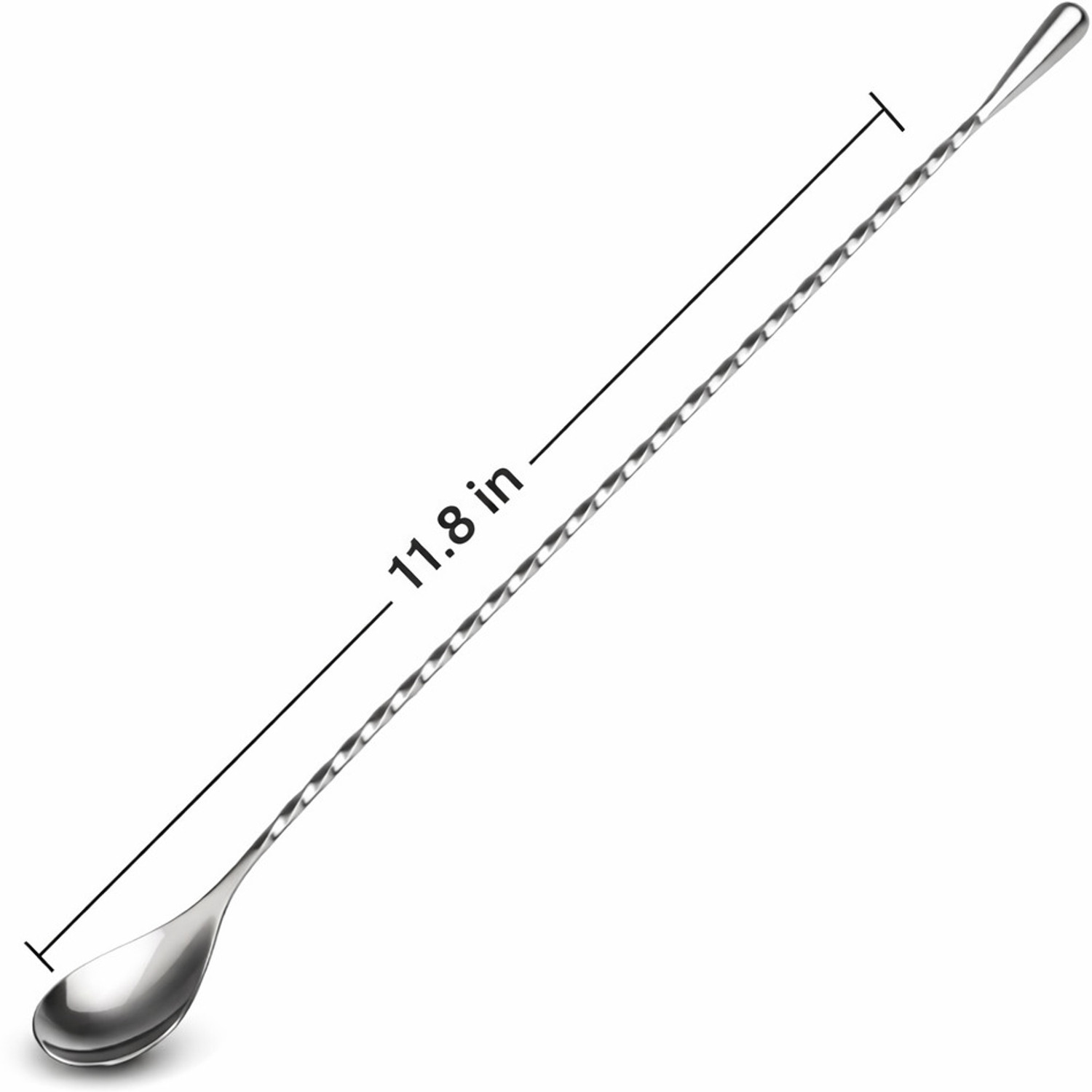 Image of Definite Bar Long Spoon for Mixing Drinks Mocktails Cocktails Bar Restaurants Hotels Home Stainless Steel Table Spoon (Pack of 1)