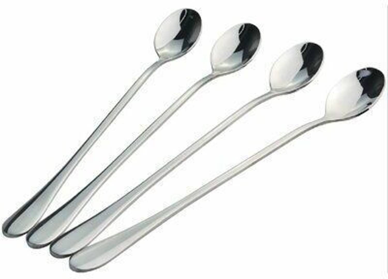caridge Soda Spoon, Coffee Spoon, Set of ,4 Silver 20 cm Length Stainless Steel Table Spoon Set