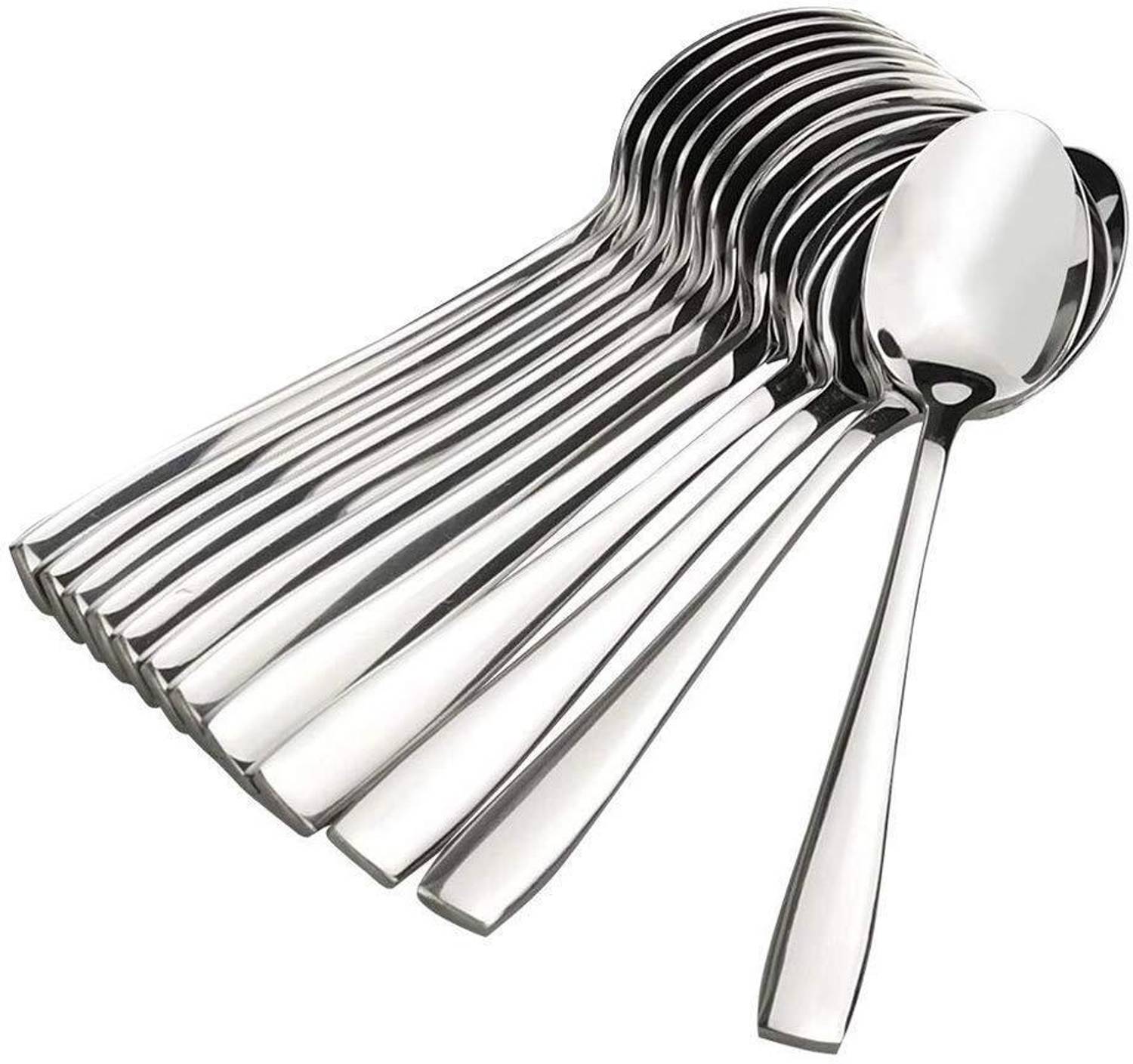 BLLUEX Stainless Steel Table Spoon/Cutlery Spoon/Table Ware Set of 6 Pcs Stainless Steel Table Spoon Set