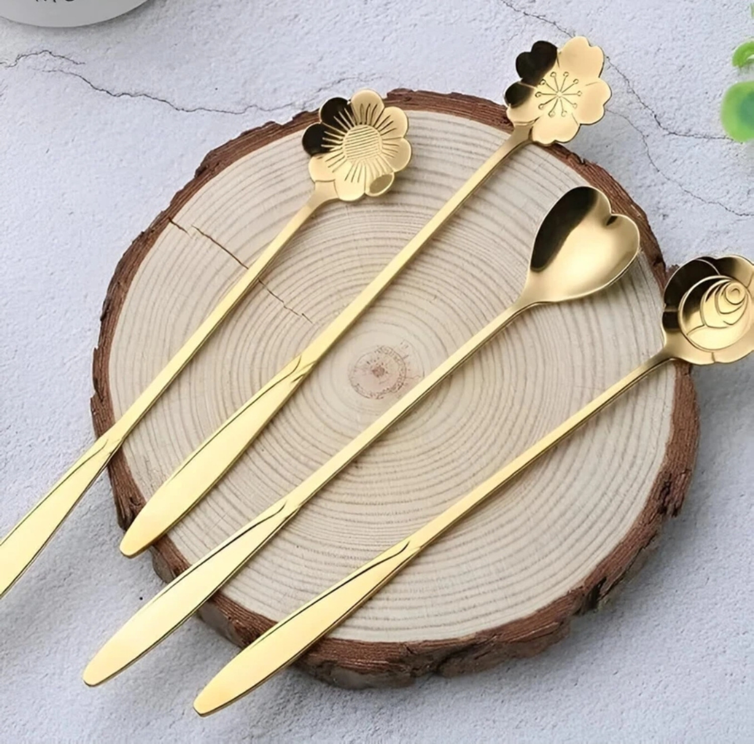 Image of ANUSHRE Steel Coffee Spoon, Cream Spoon, Dessert Spoon, Ice Tea Spoon, Ice-cream Spoon, Tea Spoon Set