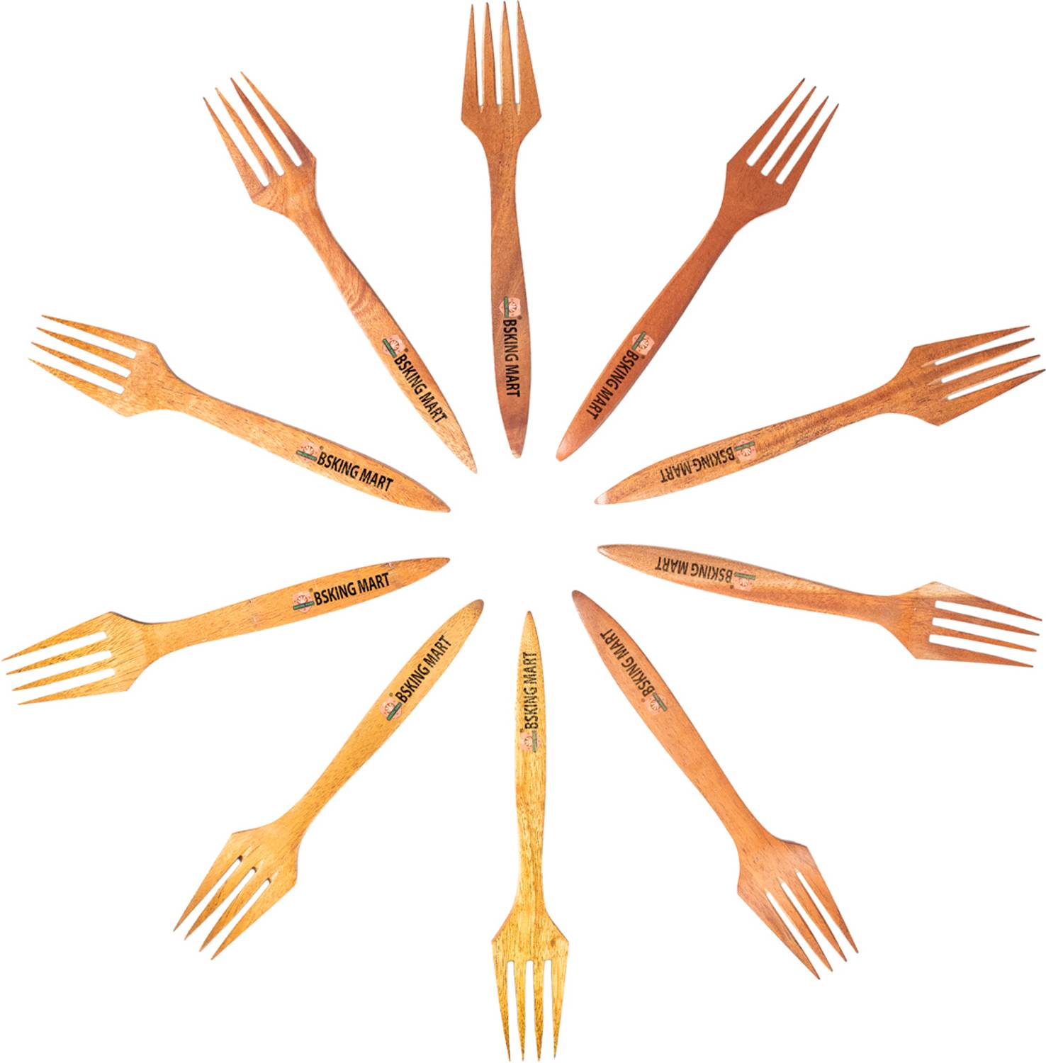 BSKING MART WOODEN FORK /SPOON Wooden Serving Fork Set