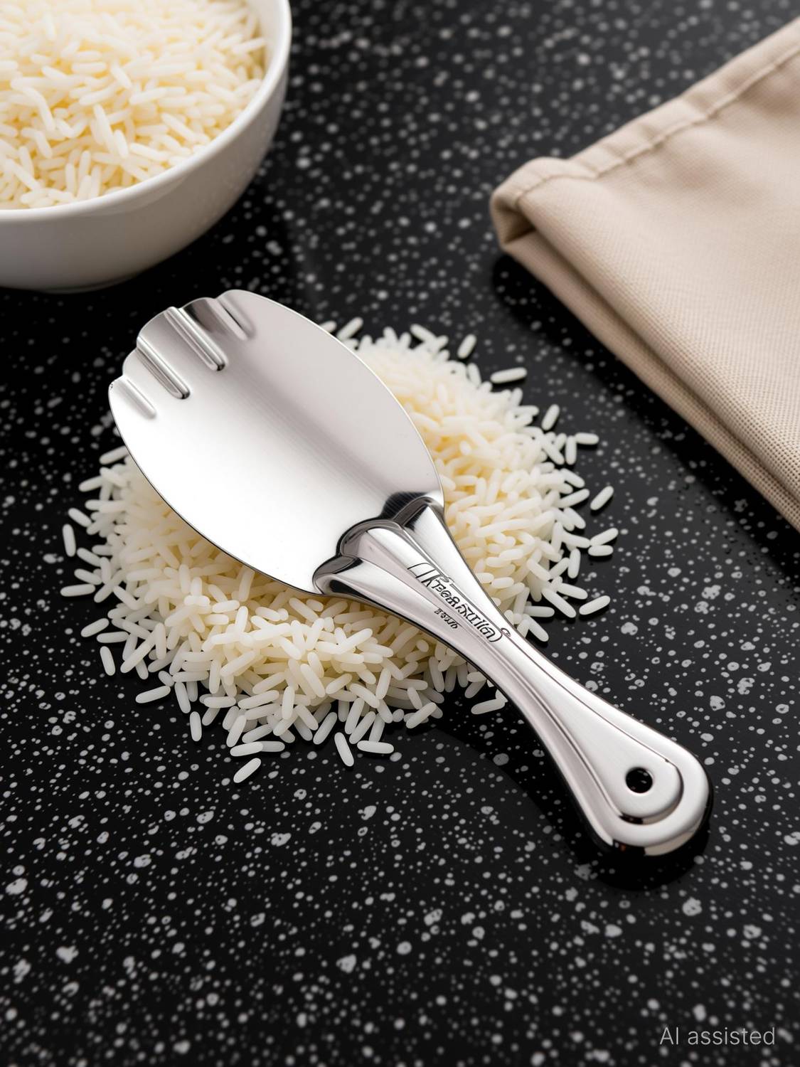ARESHA INTERNATIONAL Stainless Steel Rice Serving Spoon, Rice Panja, Rice Panja, Rice Server Spoon Stainless Steel Serving Spoon