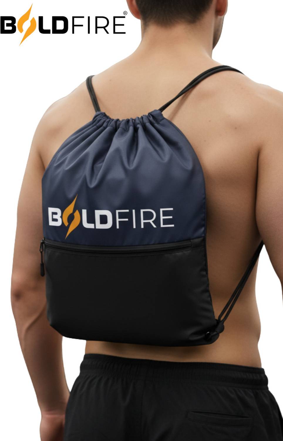 BoldFire Drawstring Gym Bag for Men & Women, Lightweight Sports Sack Bag