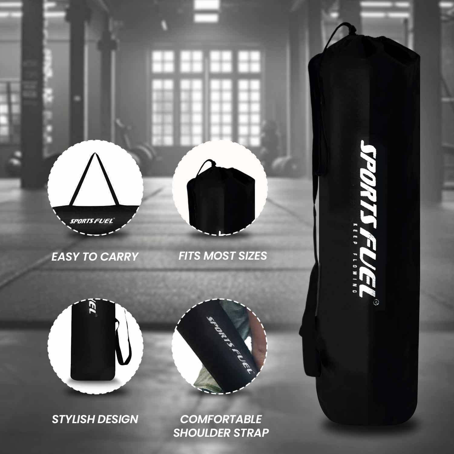 Image of Sportsfuel Yoga Mat Cover Non Woven- Black