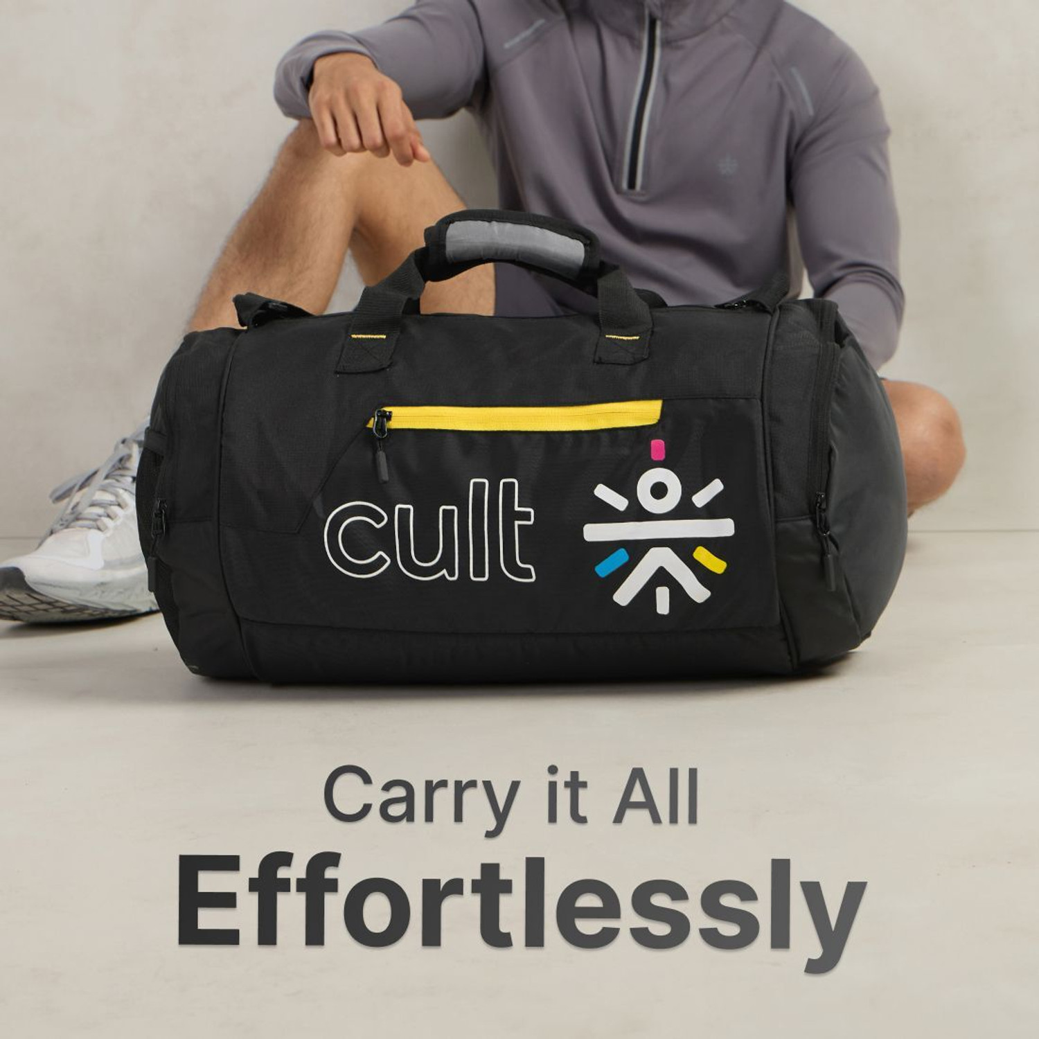 Image of Cult 35 Litre Gym Bag for Men & Women with Shoe Compartment & Shoulder Strap