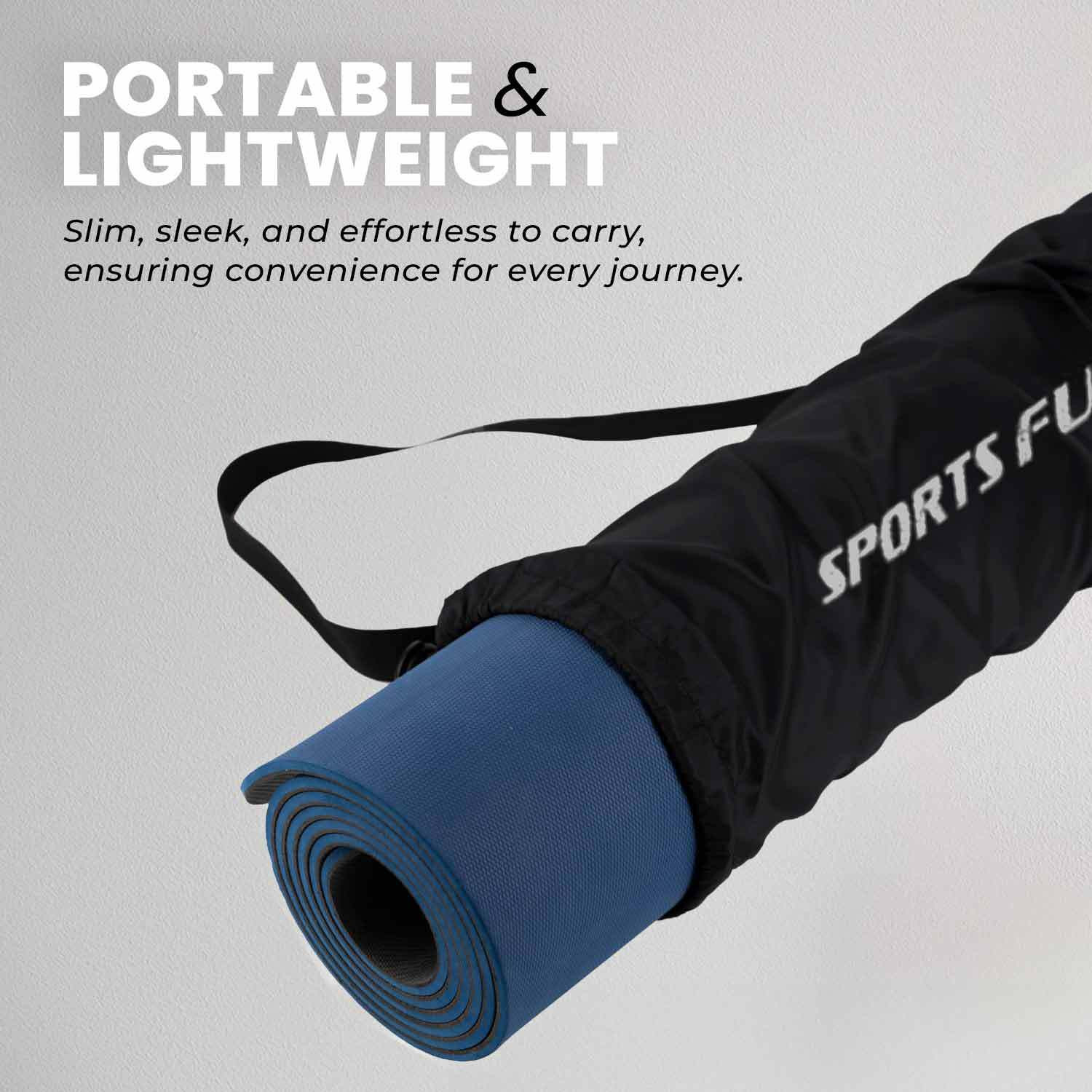 Image of Sportsfuel Yoga Mat Cover Non Woven- Black