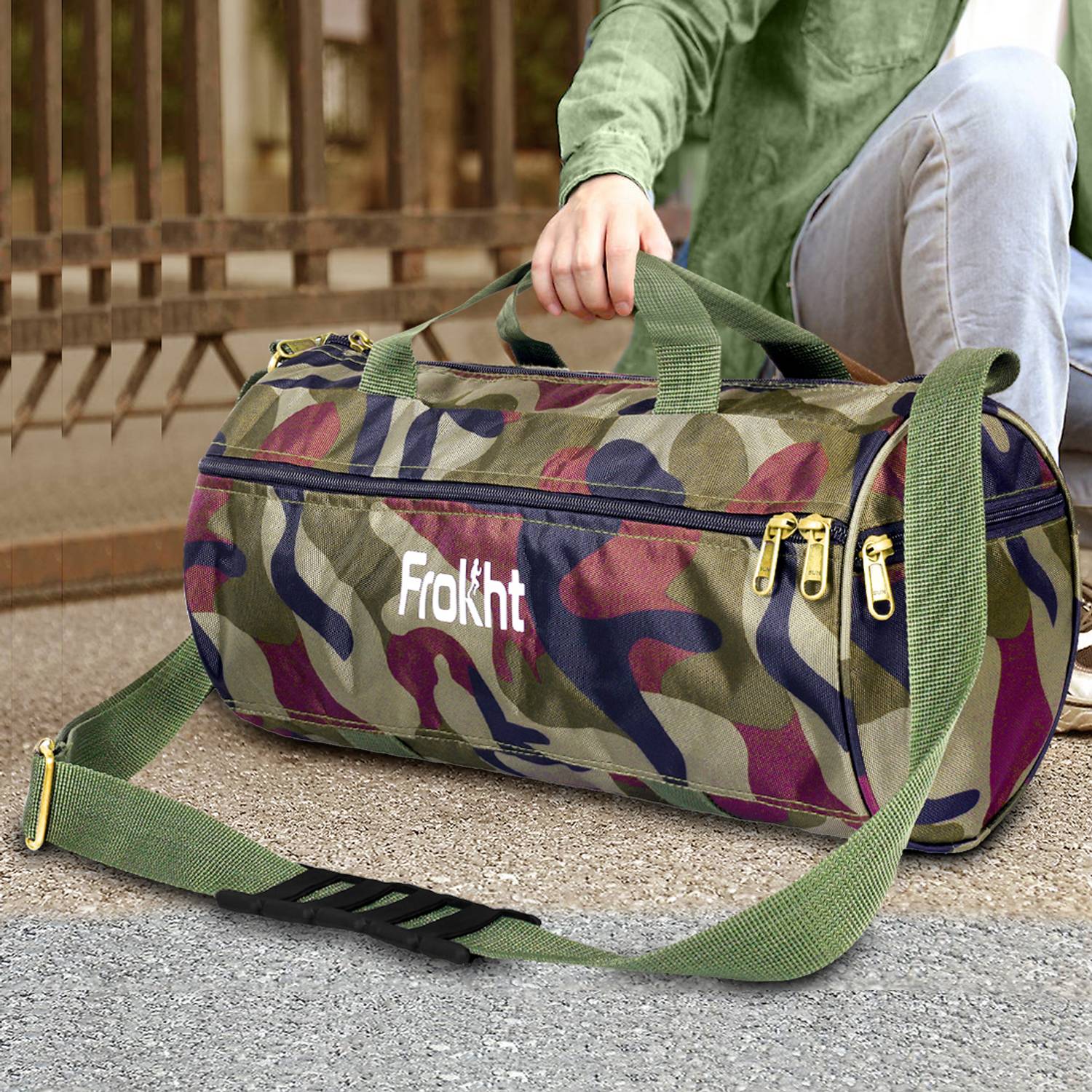【値下げ】SCULPTOR Teddy Duffle Bag Camo frokht ™ Military Color Shoulder Duffle Bag For Traveling Coaching