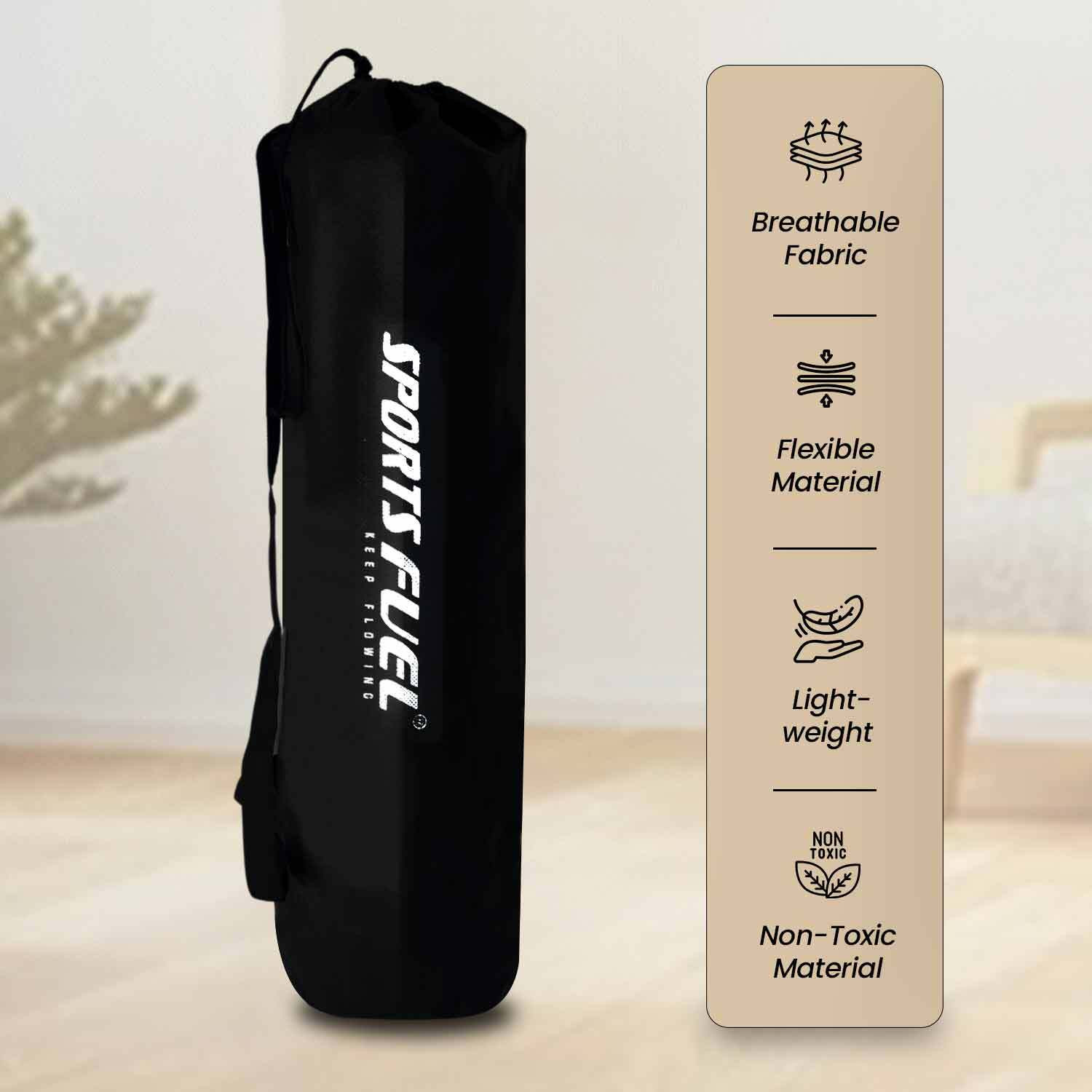 Image of Sportsfuel Yoga Mat Cover Non Woven- Black