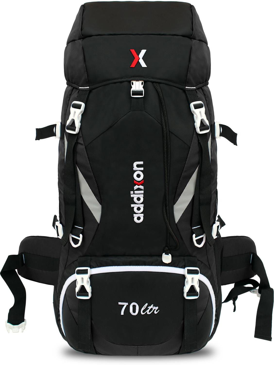 addixon Trekking Bag 70L Rucksack with Umbrella & Shoe Pocket for Adventure, Hiking