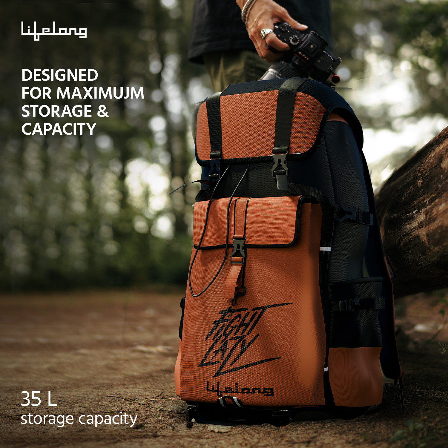 Image of Lifelong Travel Backpack Rucksack Bags For Trekking,Travel, Hiking, Camping