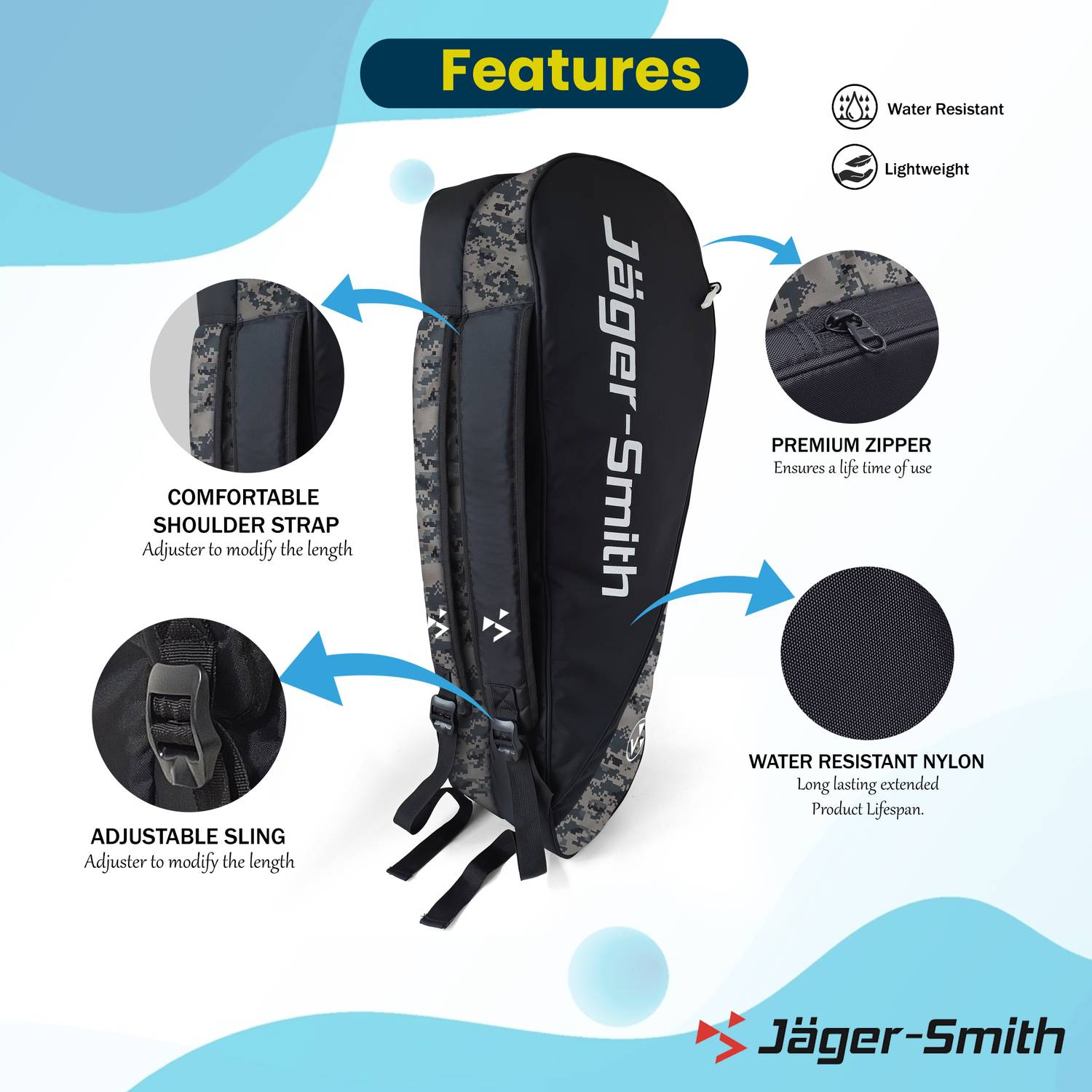 Jager-Smith Shine (Two Compartment) ISoft Padded straps | Spill