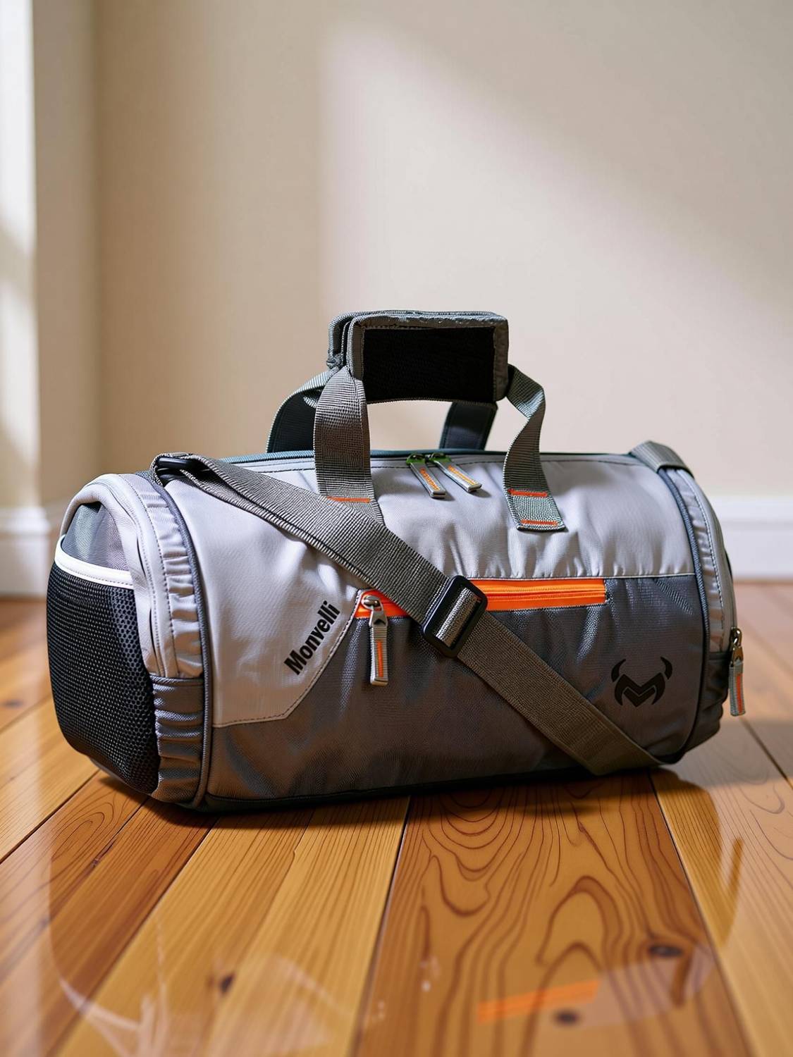 MONVELLI Gym Bag Gray - Image 3