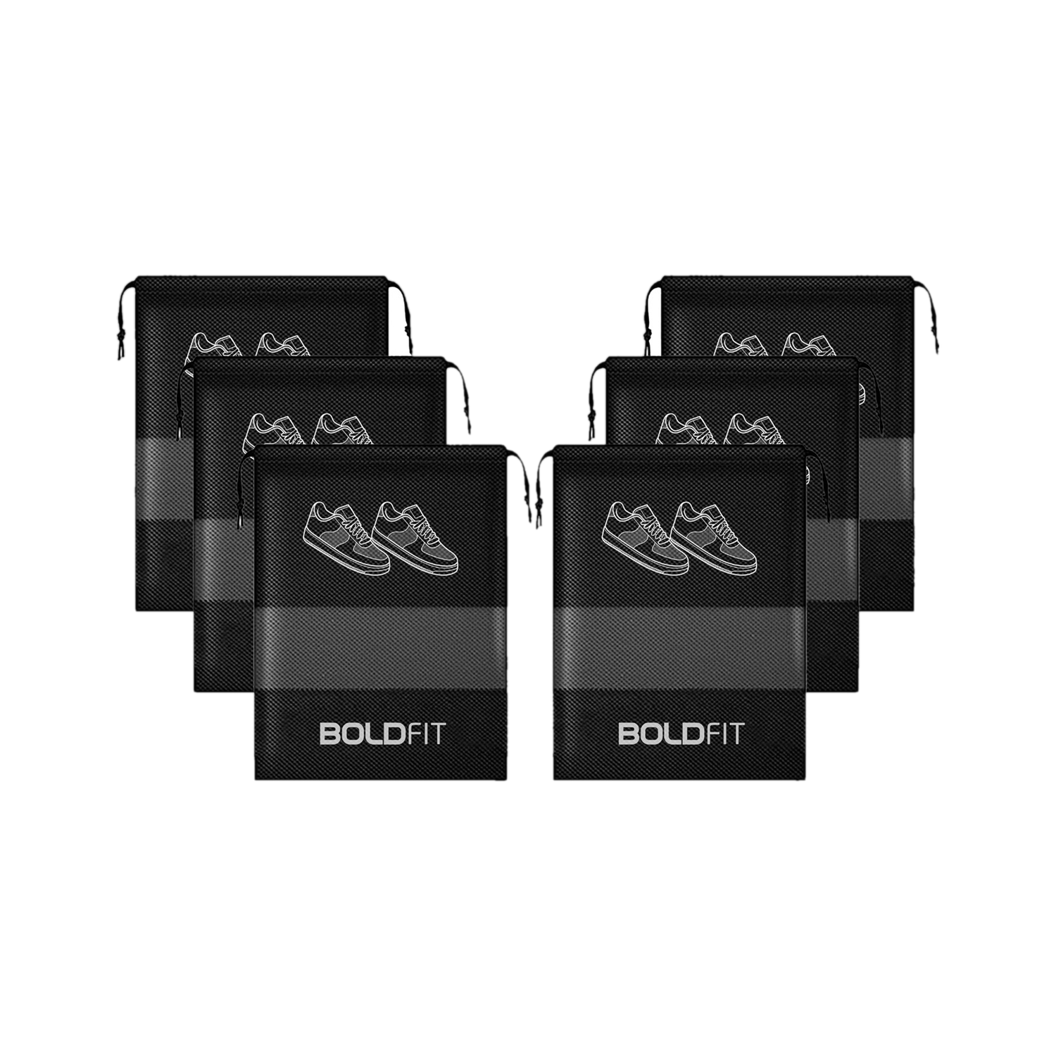 BOLDFIT Shoe Bag Shoe Pouch Shoe Organizer Set Men Women Travel Shoe Cover Travelling