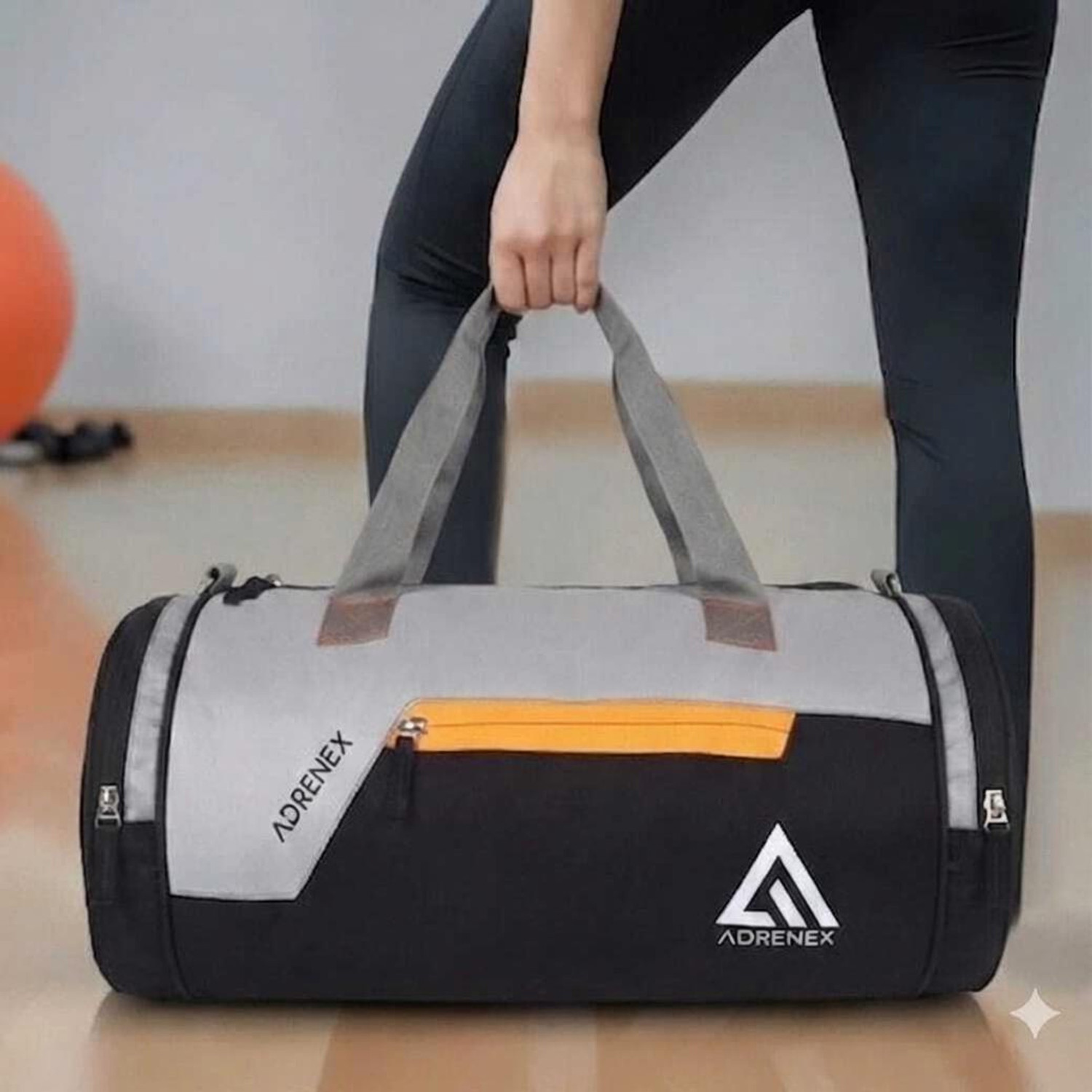 Image of Adrenex 22L Sports Gym Bag with Shoe Compartment, Water Resistant Duffle Bag