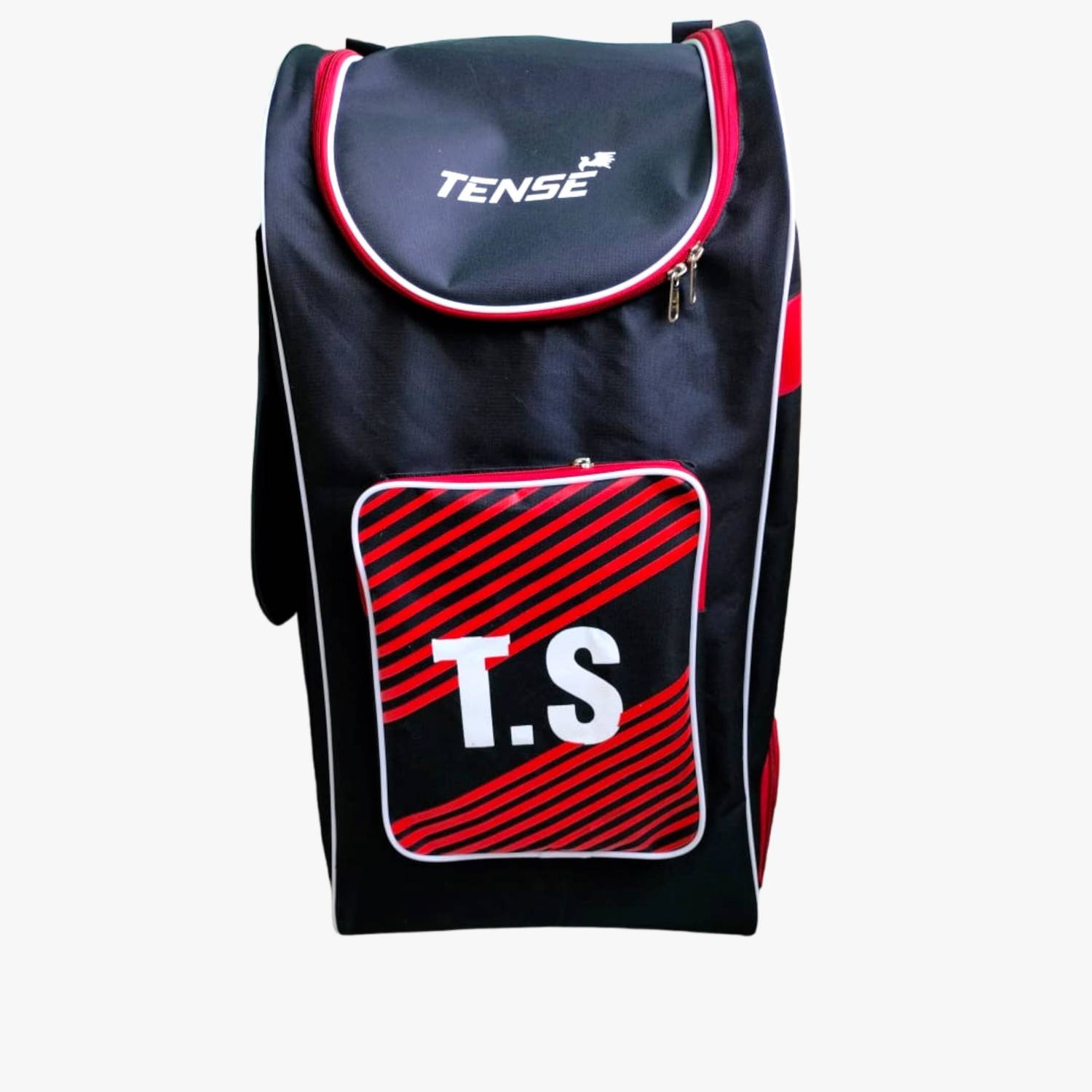 Tense Cricket Kit Bag with Bat & Shoe Pocket (Red, Kit Bag)