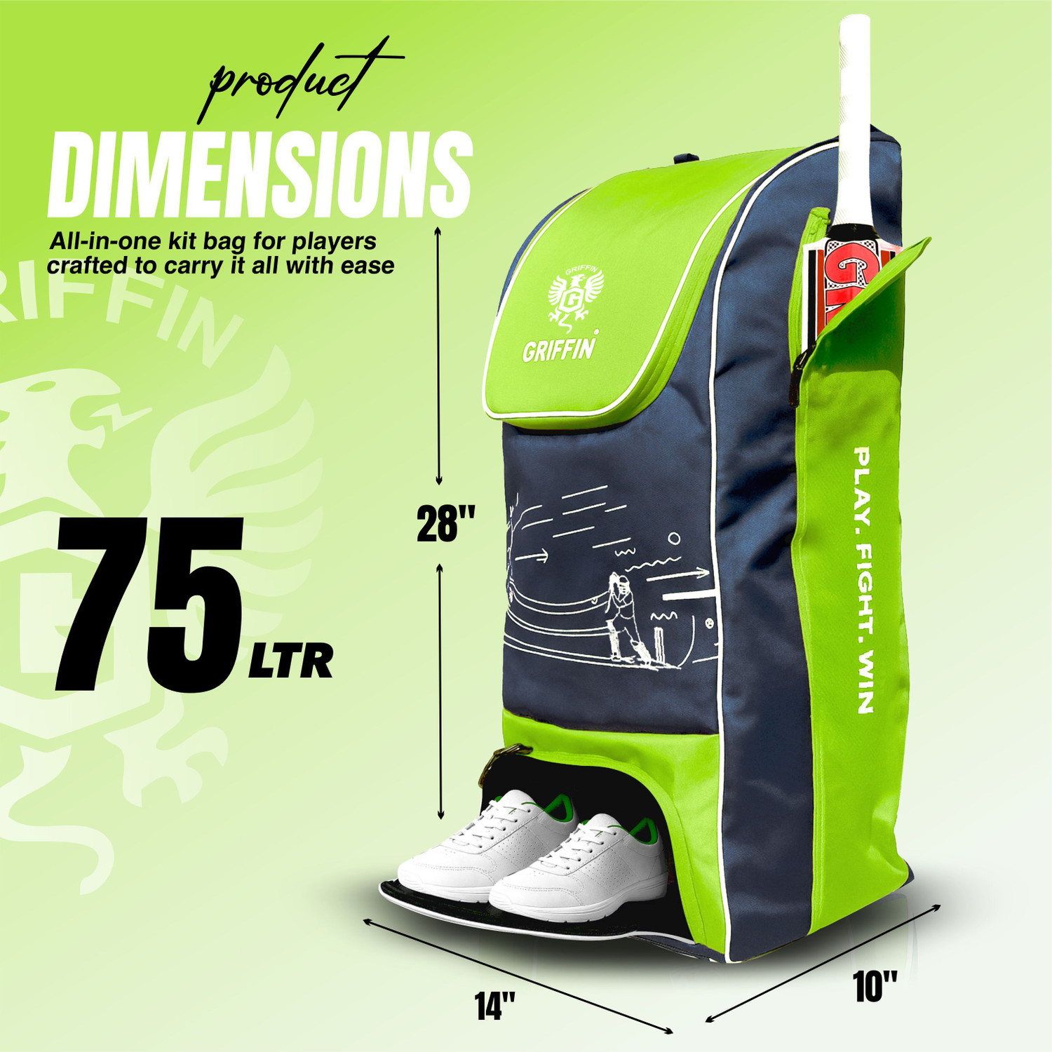 Image of GRIFFIN Duffle Cricket KIT BAGPACK