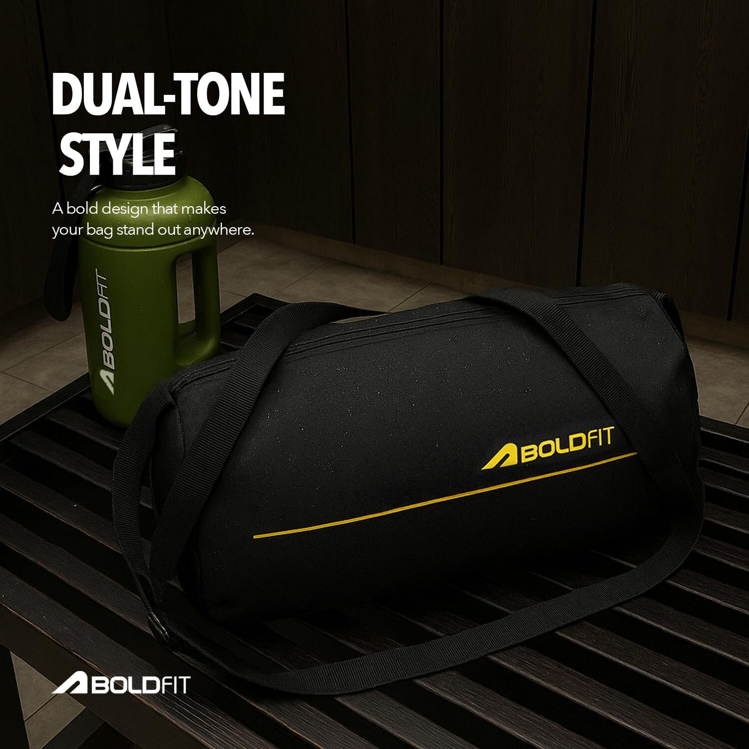 Image of BOLDFIT Train Force Gym bag for Men and Women - Compact Gym Duffel Bag