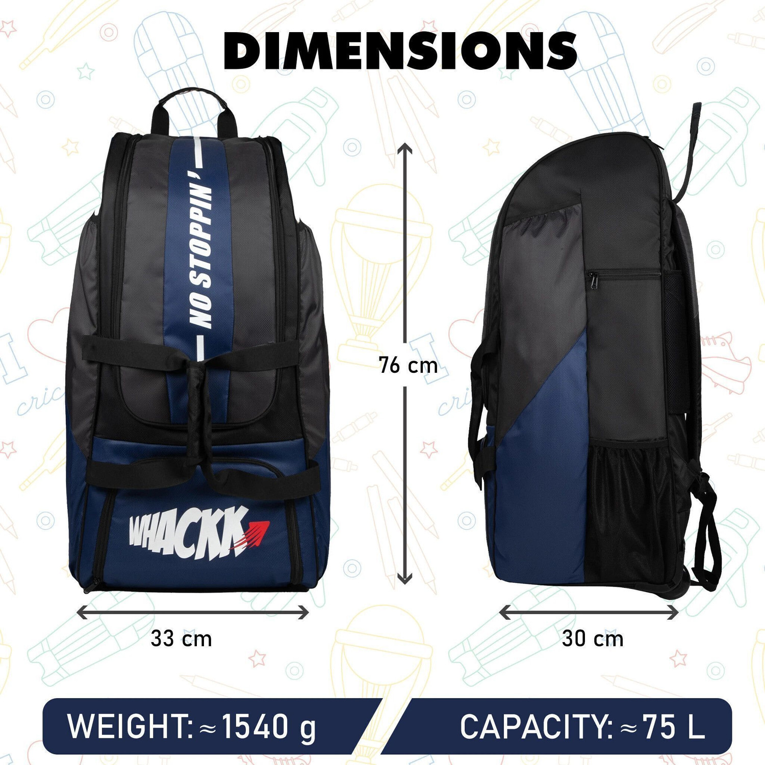 Image of WHACKK Gayle Black Navy