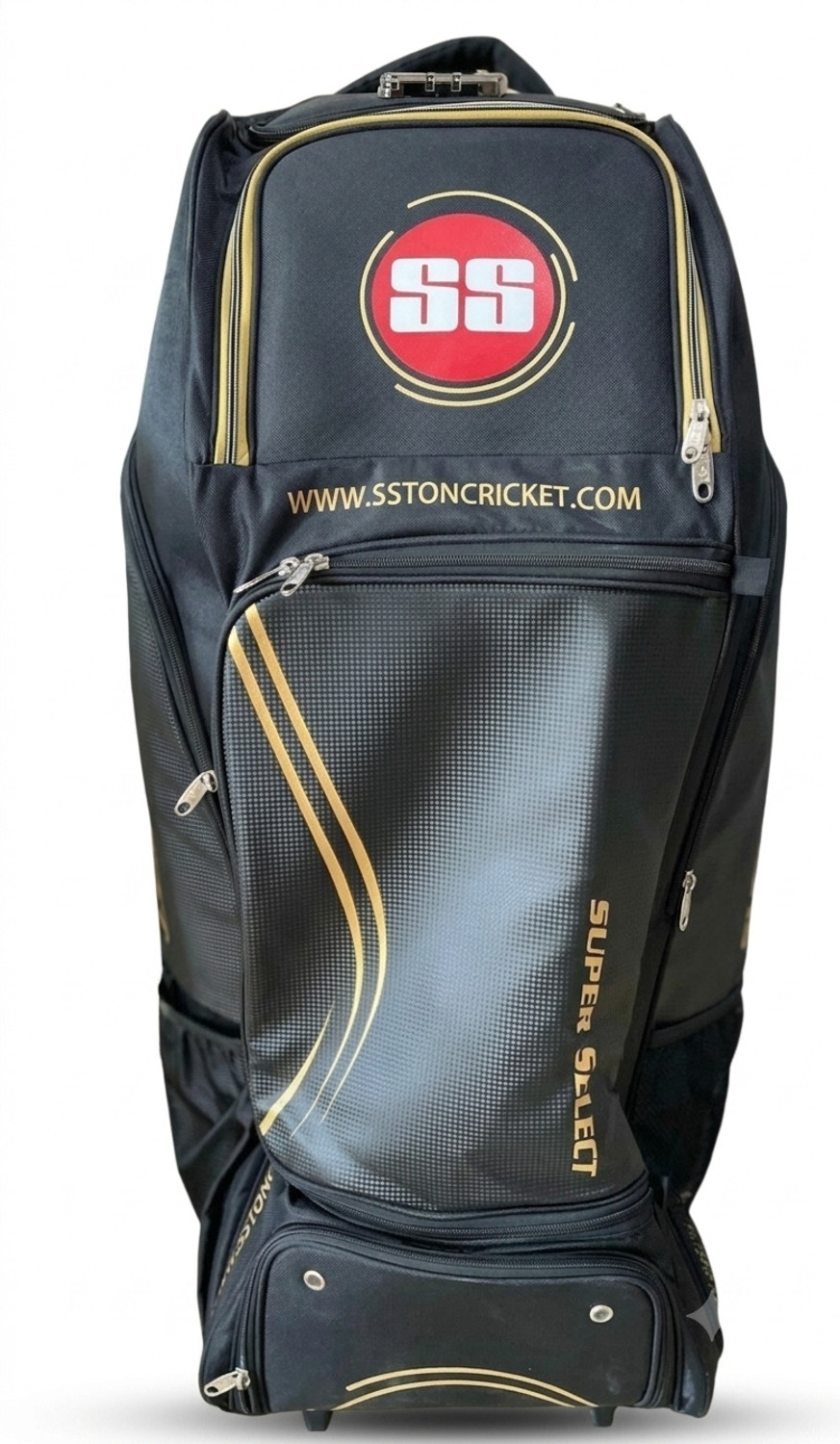 Image of bs sports BS Super Select Duffle Full Size Cricket Kit Bag Black Kit BaG