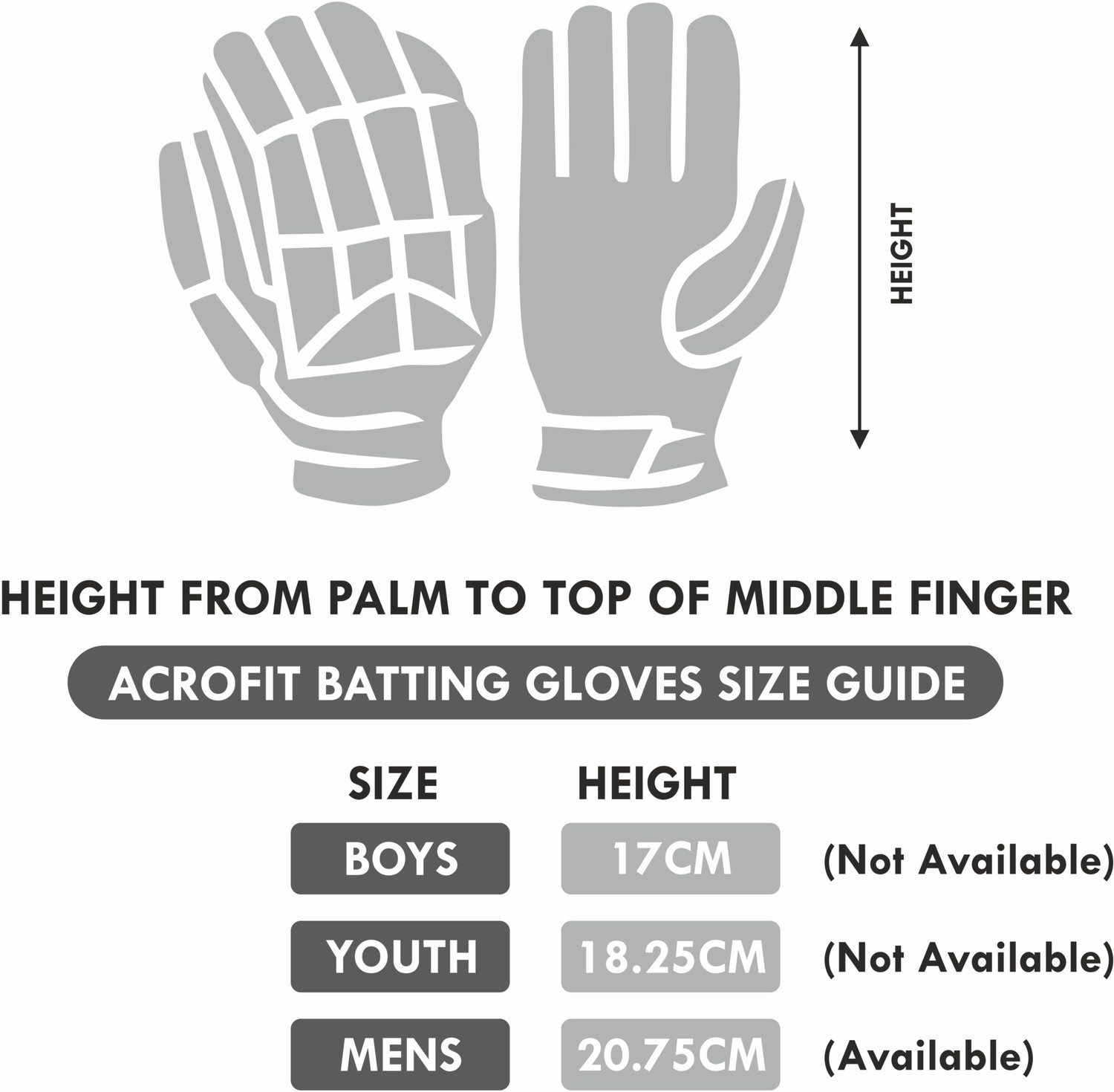 Image of AcroFIT Sport Platinum Black Cricket batting gloves Men Batting Gloves