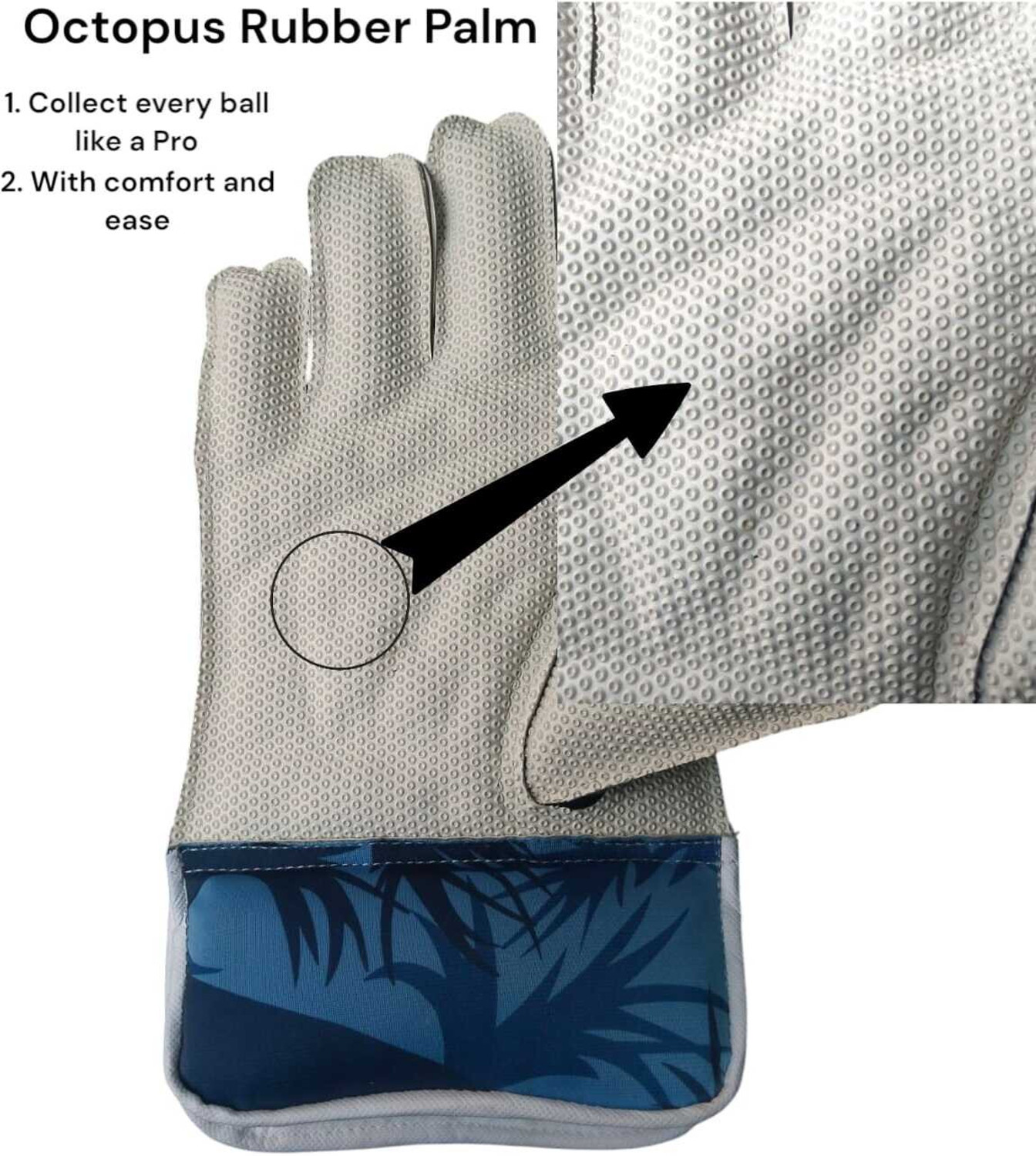 Image of AZAD SPORTS GALLERY ARMY WICKET KEEPER GLOVES WITH INNER GLOVES, DURABLE MATERIALS & OCTOPUS RUBBER Wicket Keeping Gloves