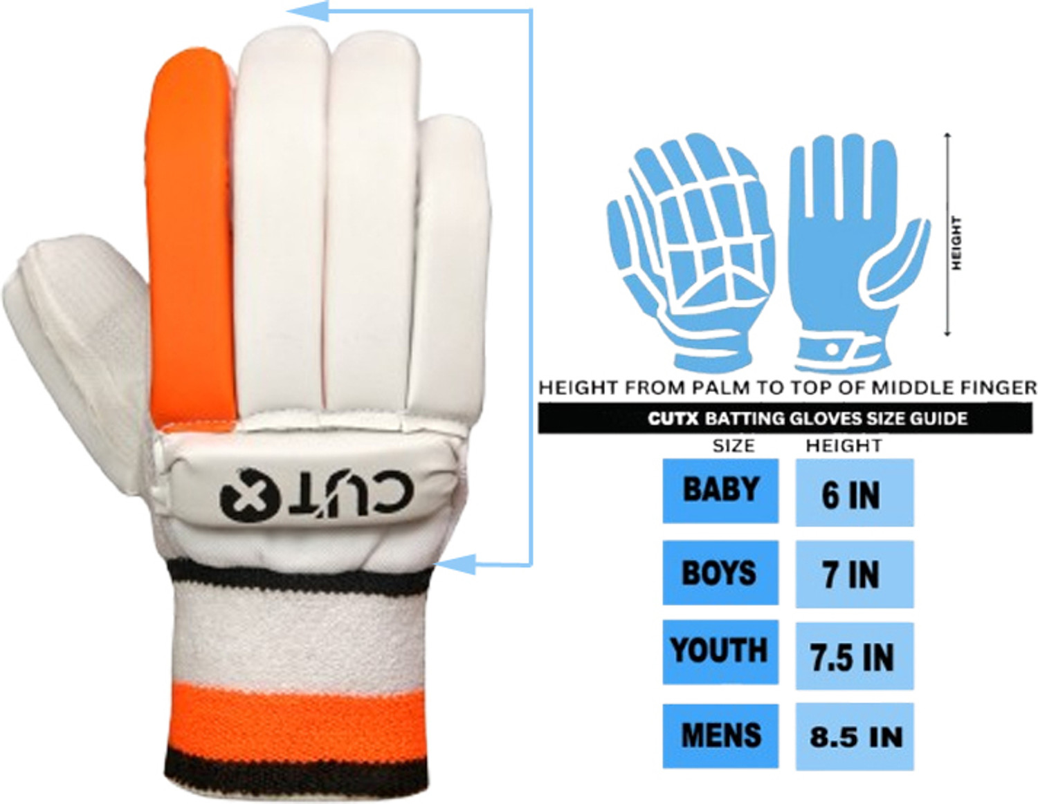 Image of CUTX Cricket Kit Baby, Legguard, Glove, Thigh & Arm Pad, Bat (Size Full for 18+ Yrs) Cricket Kit
