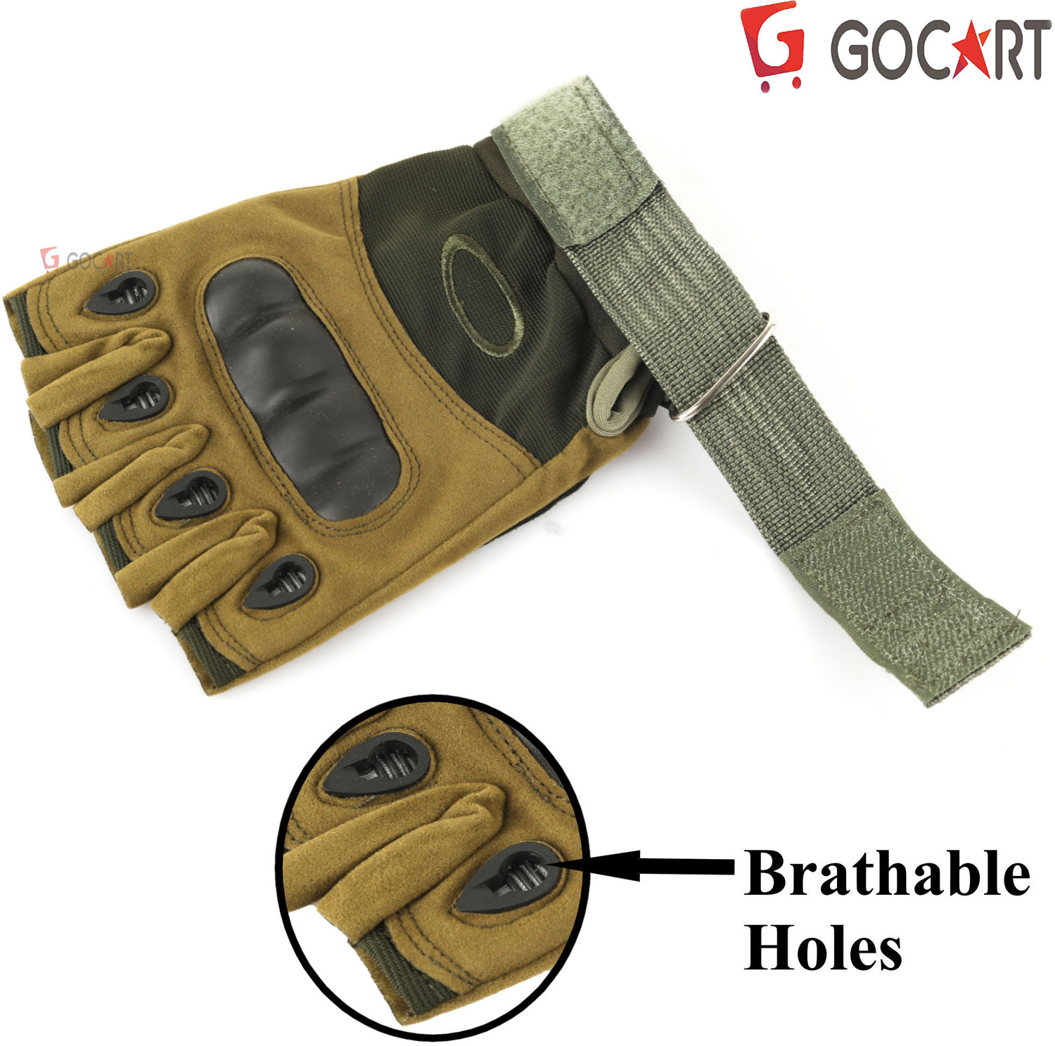 Image of GOCART Tactical Gloves Military Army Shooting Gym & Fitness Gloves (Green)