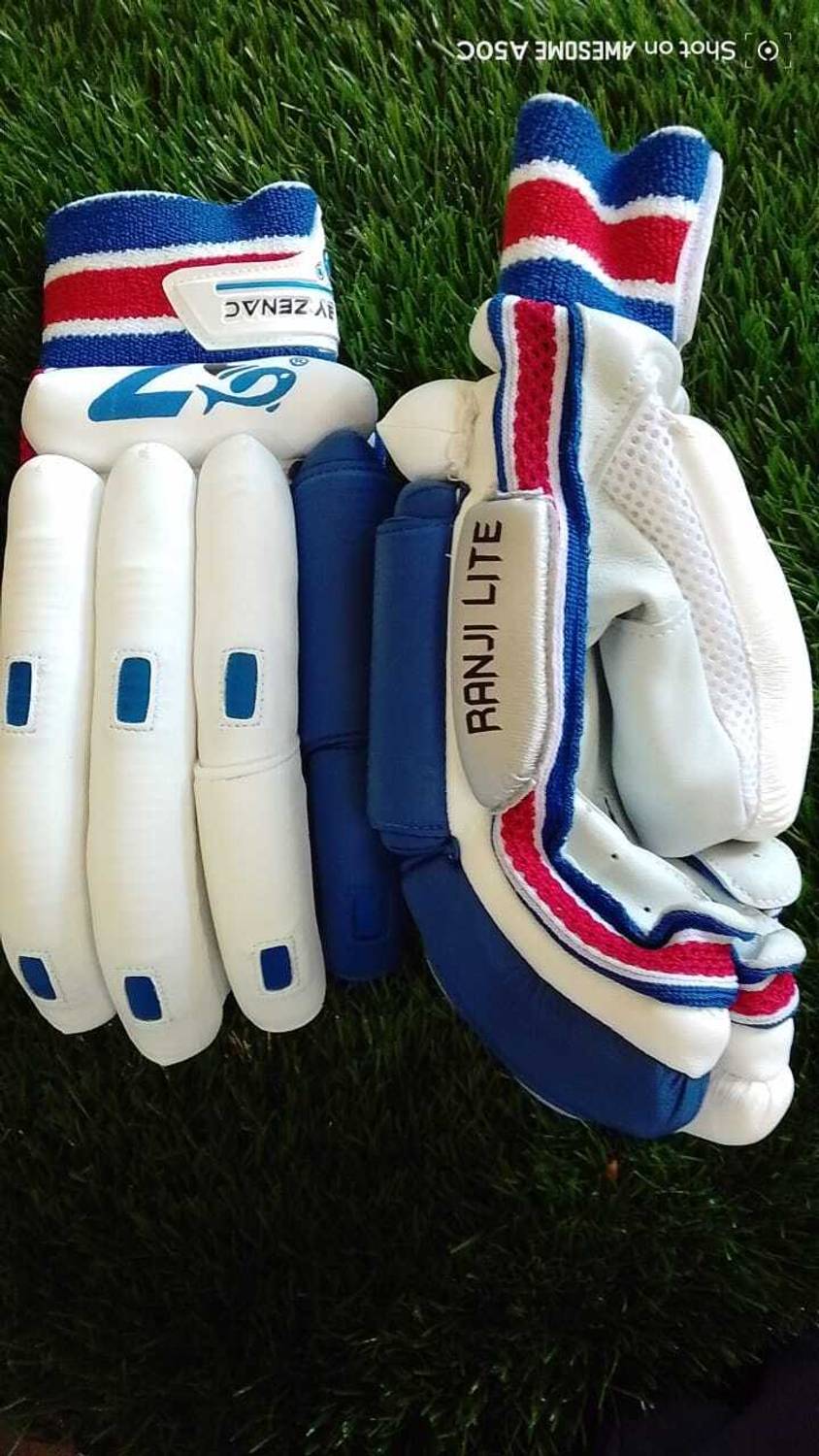 zenac sports ZS RANJI PRO Batting Gloves White - Image 2