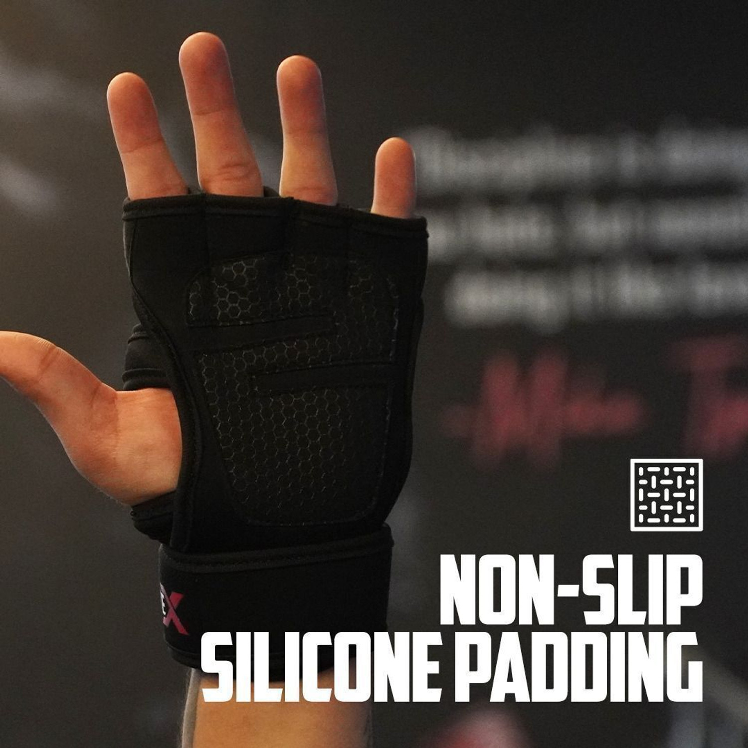 Image of Strivex Fitness Mens Gym Gloves with half Wrist Support / Anti Slip Gloves Gym & Fitness Gloves (Red,Black)