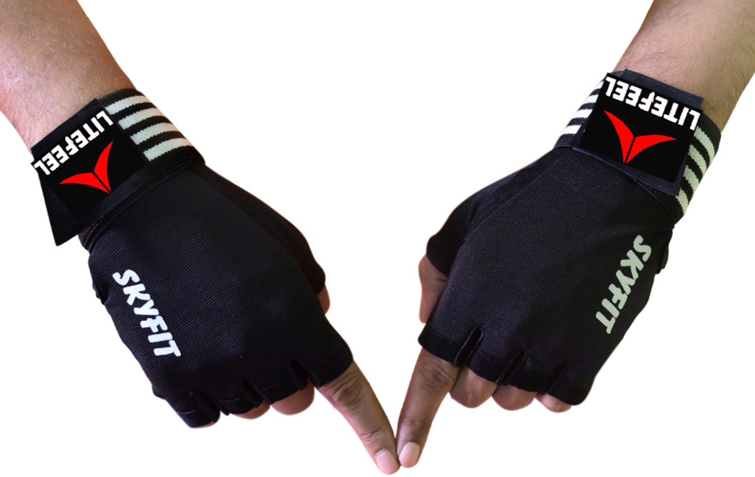Image of LITE FEEL Gym Glove, Sport glove, Riding Glove, Hand Glove Gym & Fitness Gloves (White)