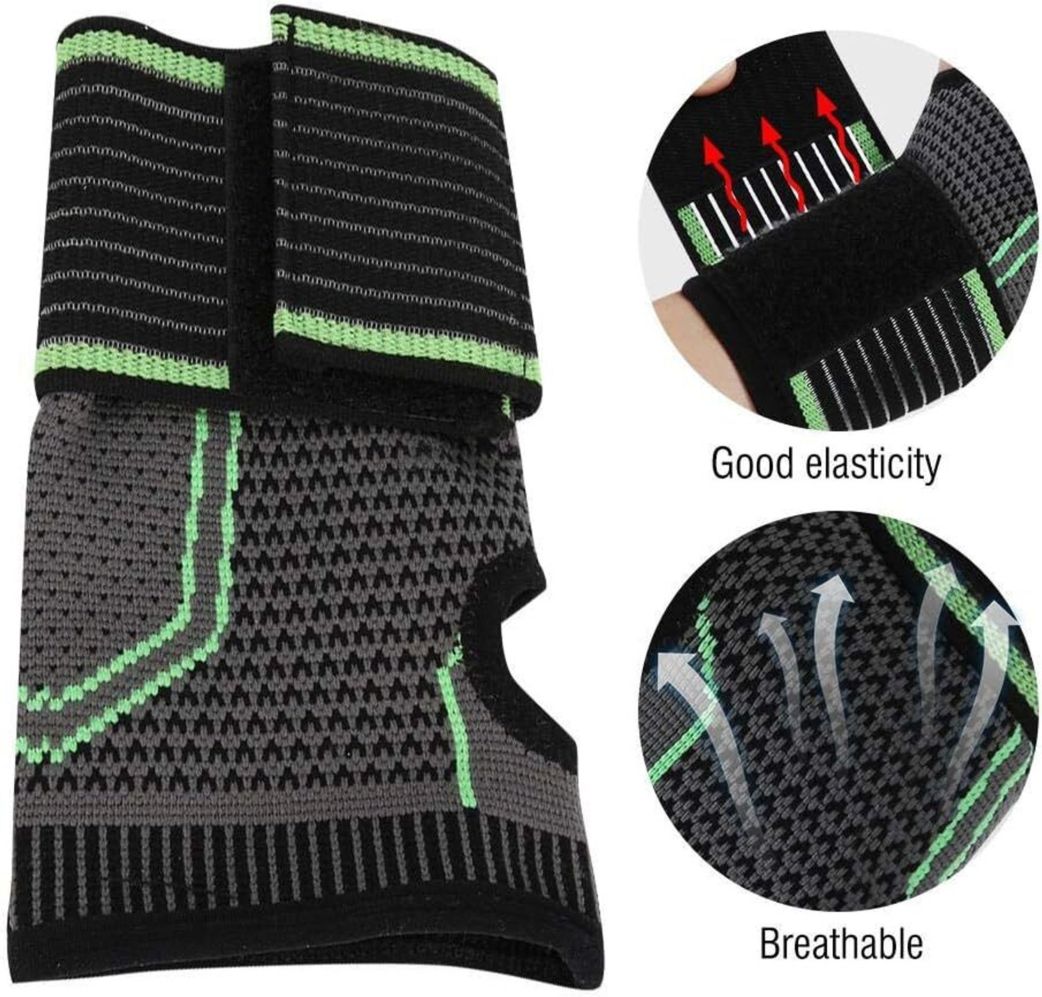 Image of Leosportz Compression Wrist Brace with Pressure Belt Sport Protection Gym & Fitness Gloves