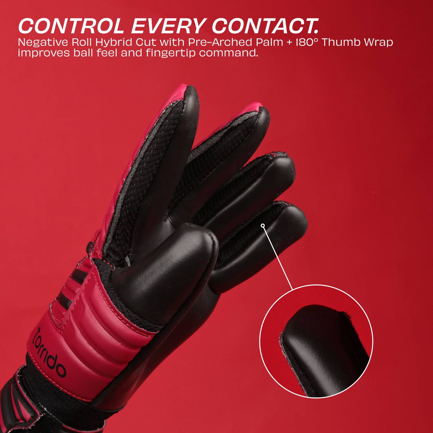 NIVIA Raptor Torrido Goalkeeping Gloves Black - Image 4