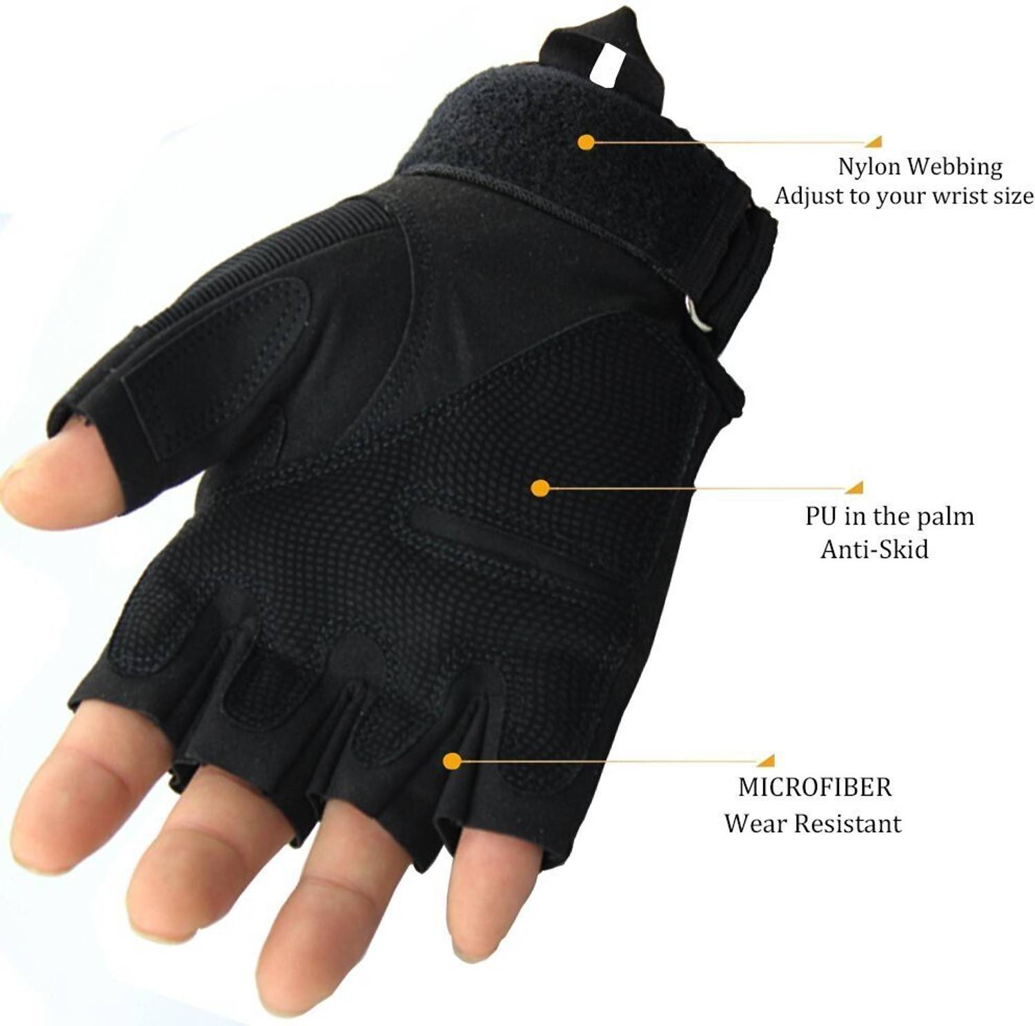 GymWar Half Finger Tactical Gloves - Image 3