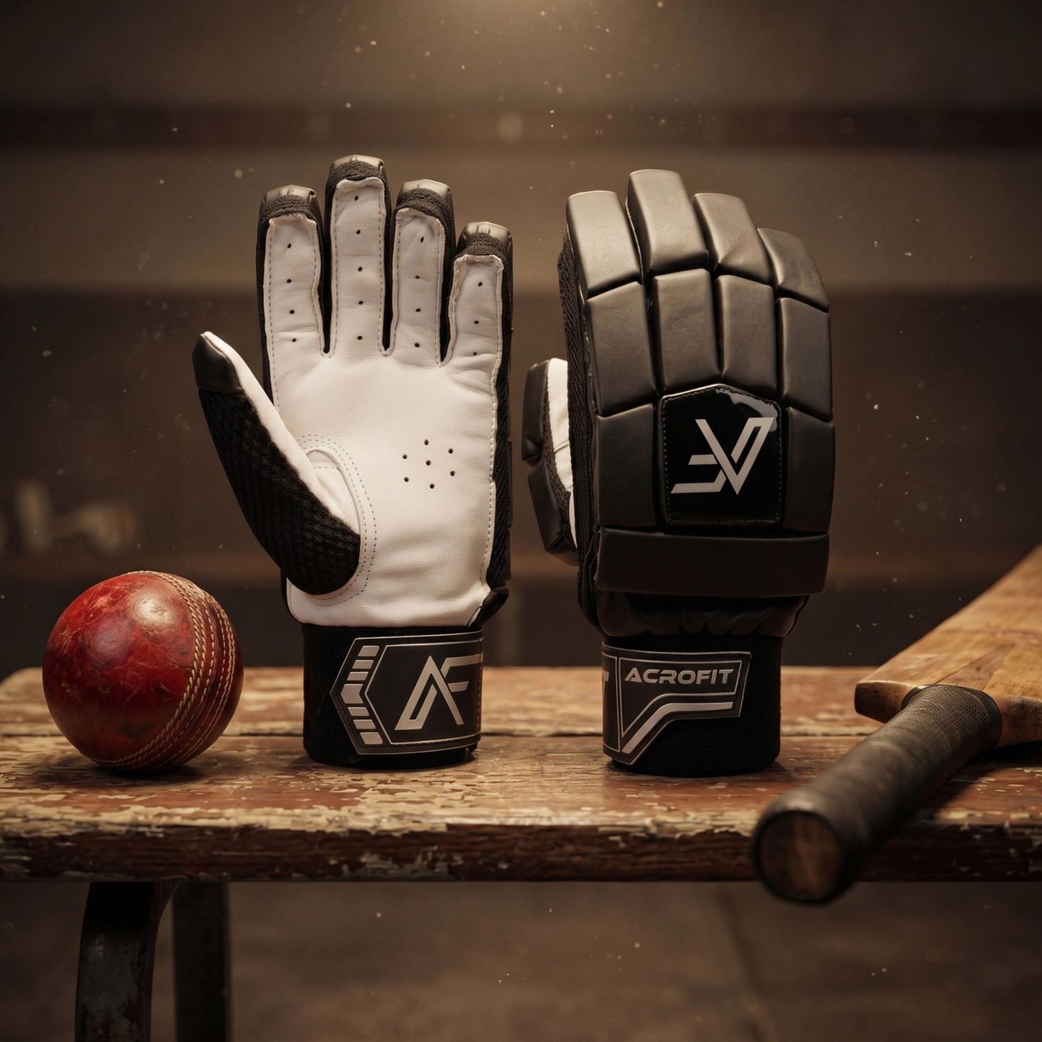 Image of AcroFIT Sport Platinum Black Cricket batting gloves Men Batting Gloves