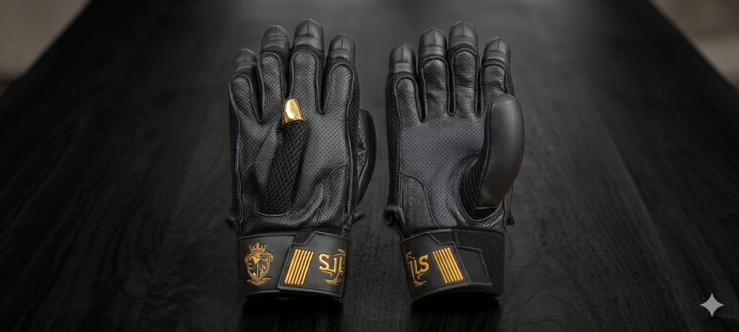 Image of Lavaking Sports LS Premium Black Batting Gloves Batting Gloves