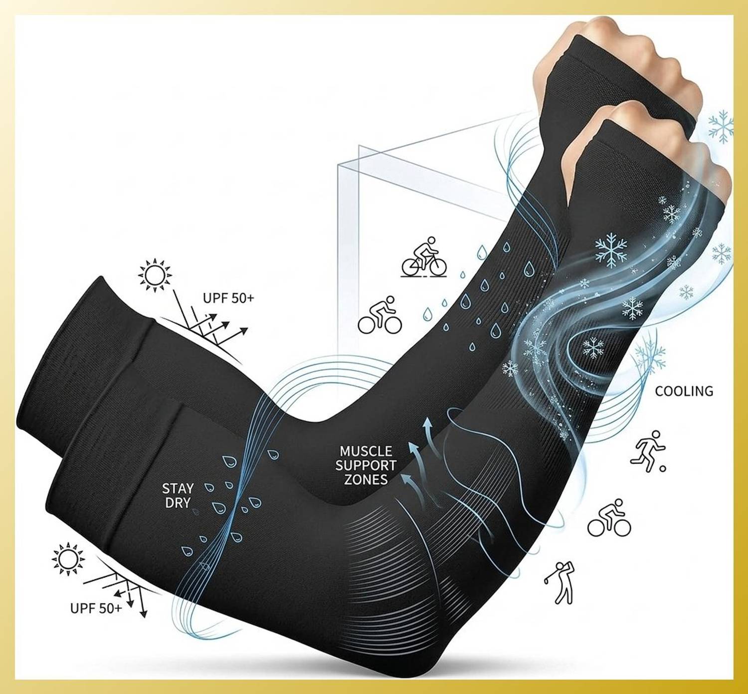 VINAYAK Comfortable Fingerless Arm Sleeves - Image 1