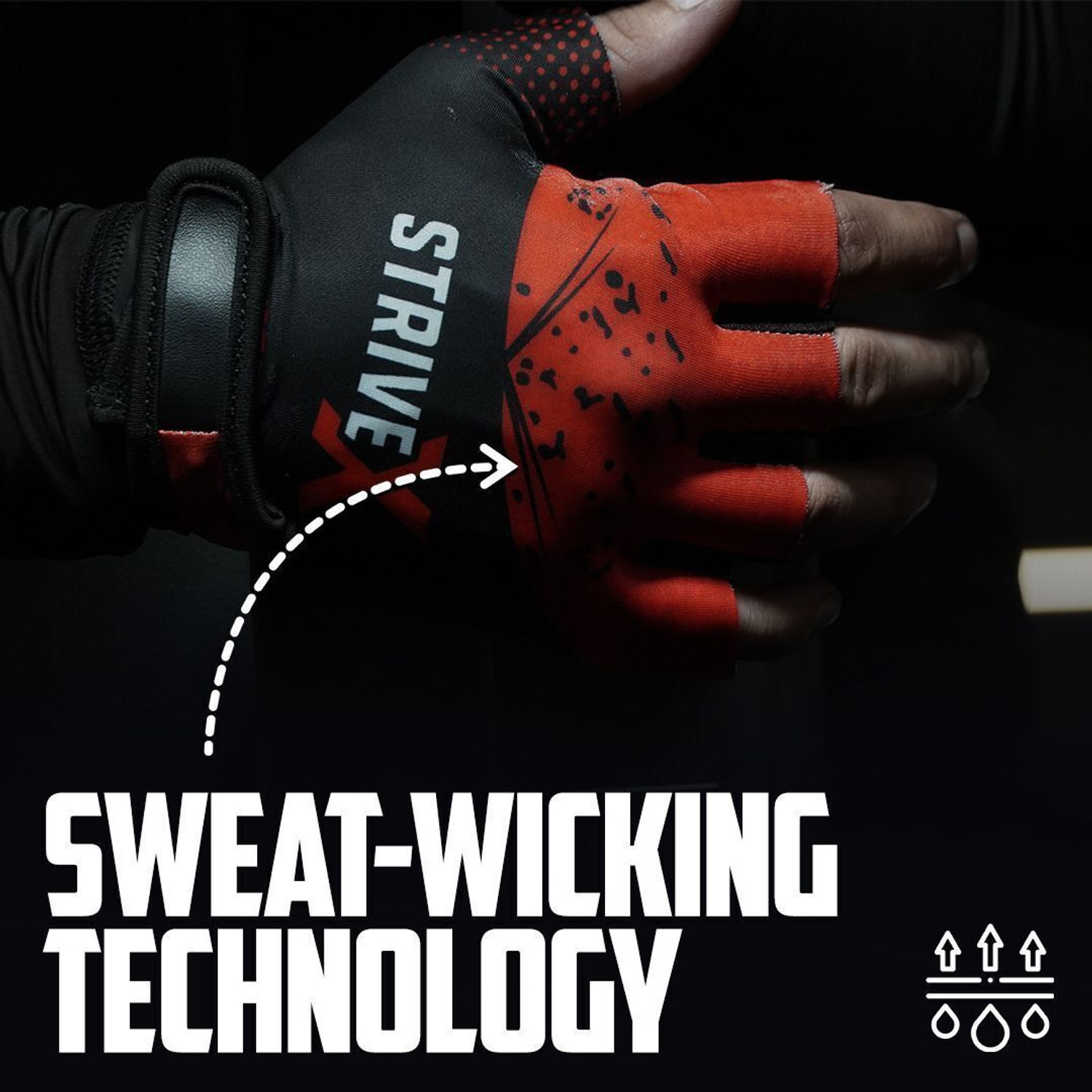 Image of Strivex Fitness Mens Gym Gloves with half Wrist Support and Anti Slip Gloves Gym & Fitness Gloves