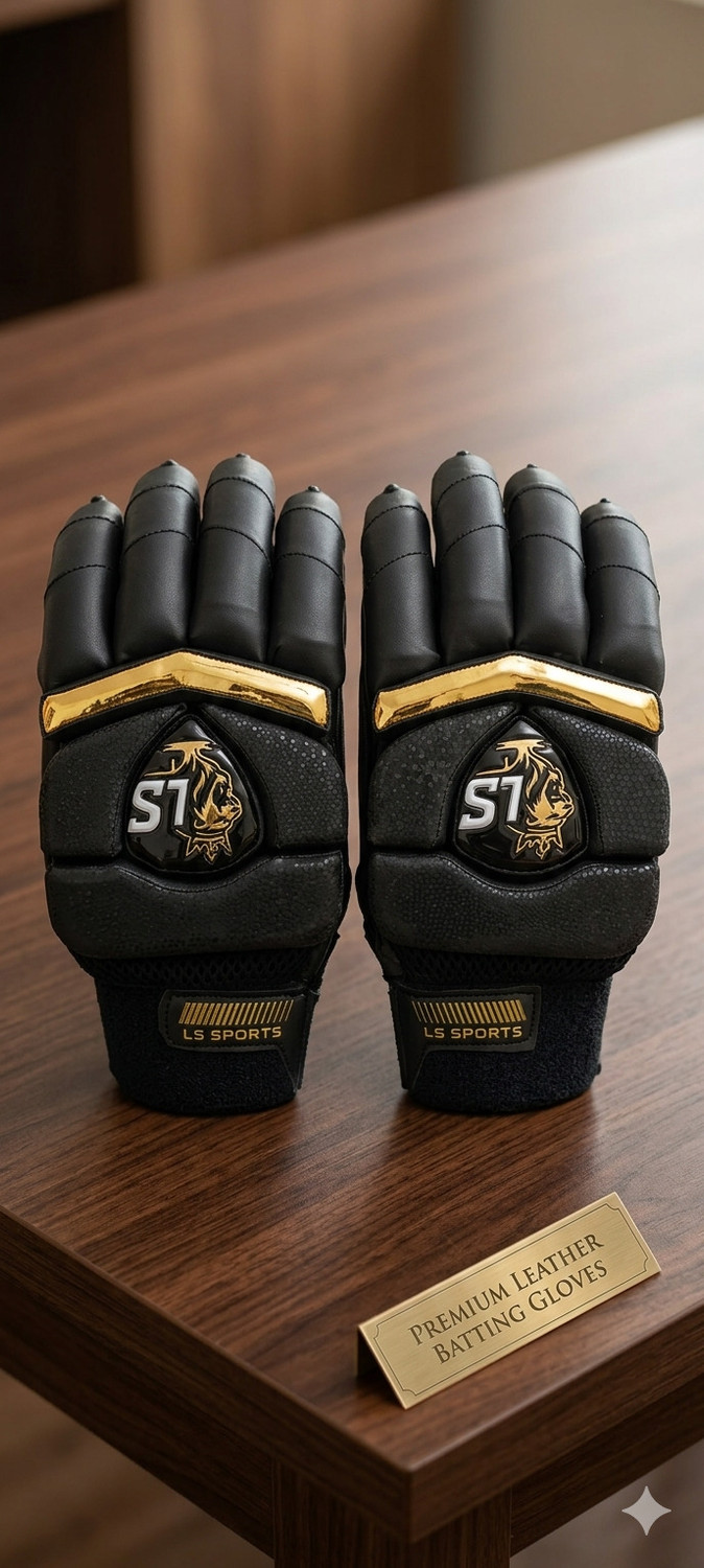 Image of Lavaking Sports LS Premium Black Batting Gloves Batting Gloves