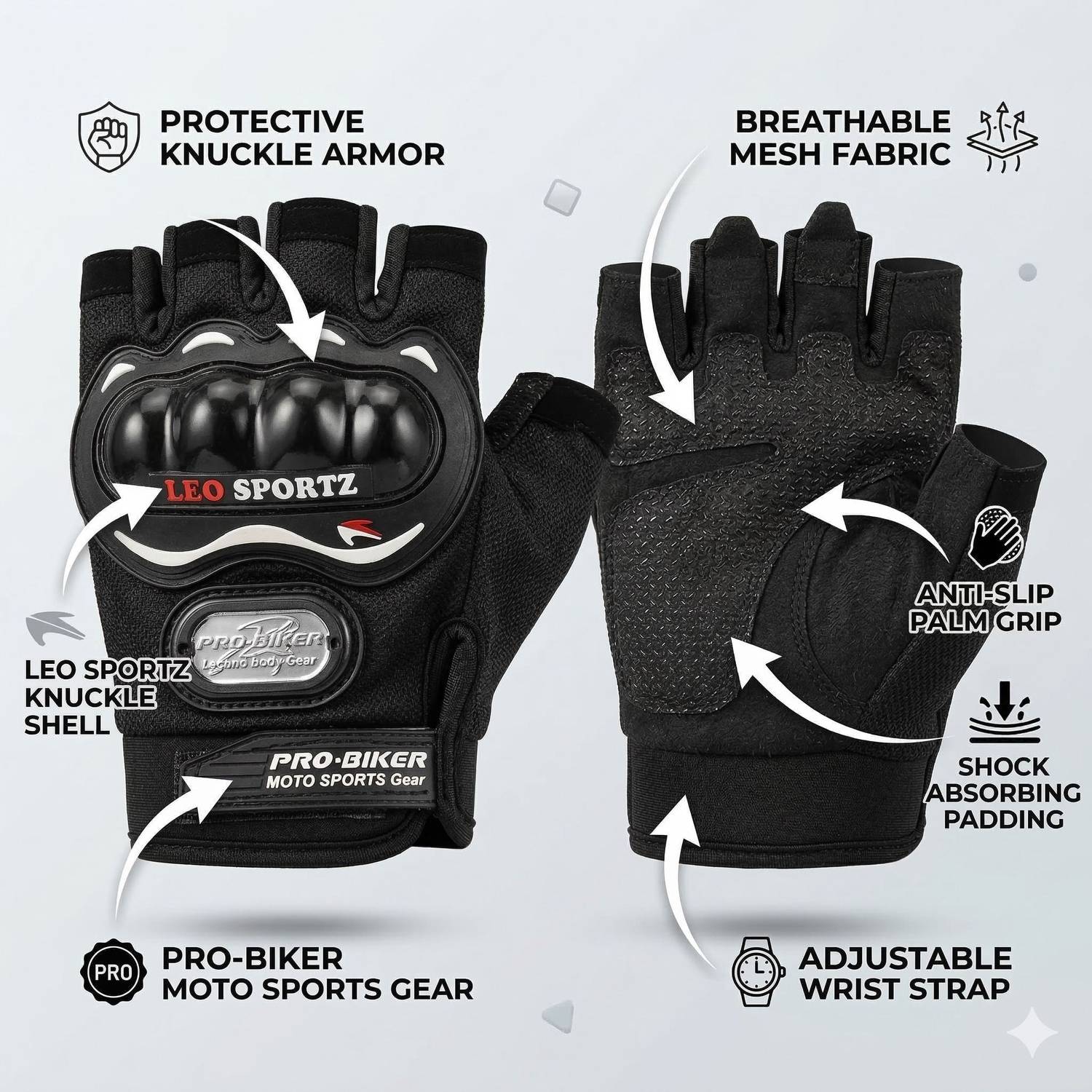 Leosportz Motocross Breathable Riding Gloves - Image 4