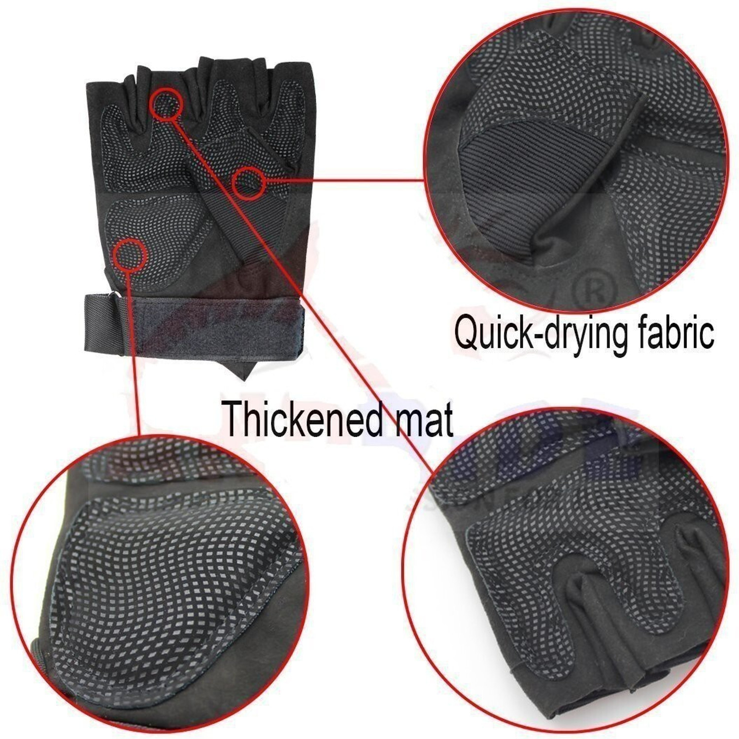 Image of Zonkar Nylon Tactical Half Finger Gloves for Sports, Hiking, Cyclling, Travelling, Camping, Outdoor, Motorcycle Riding, Arm Shooting, Gym Gloves Fingerless Half Finger Men Women Work Outdoor Gloves Solid Protective Men & Women Gloves