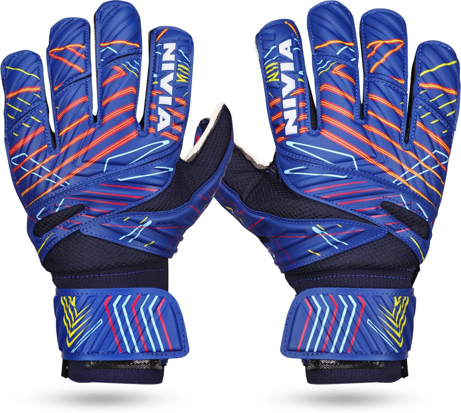 NIVIA Ditmar Spider Goalkeeping Gloves Blue - Image 1