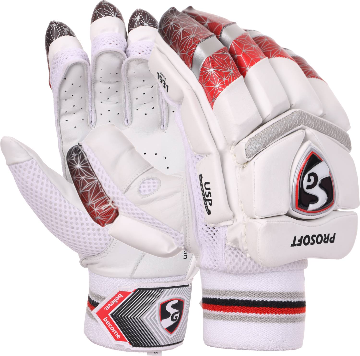 SG PROSOFT RH Batting Gloves Gold - Image 4